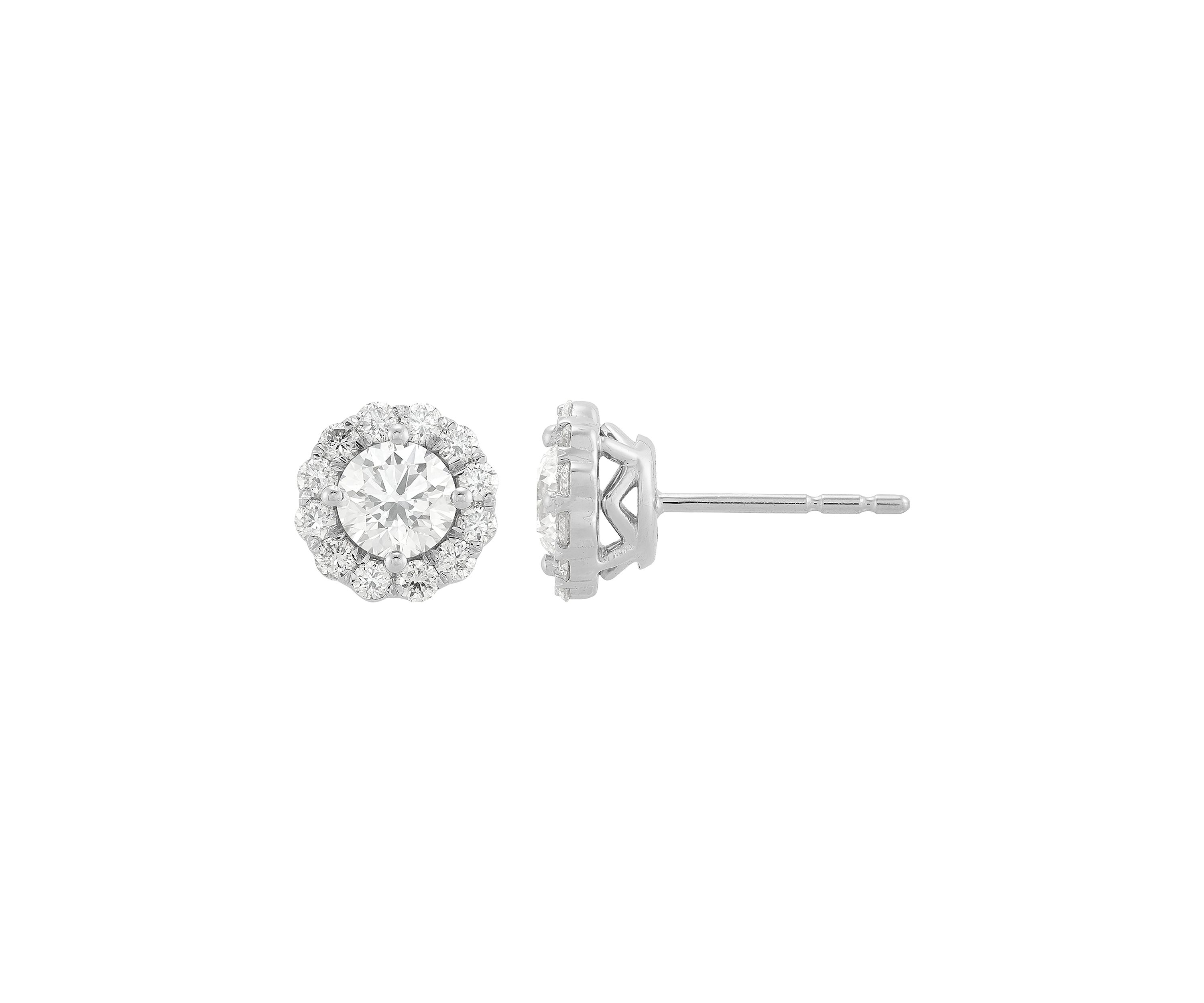 1 ct. t.w. Lab Created Diamond Earrings in 14K White Gold