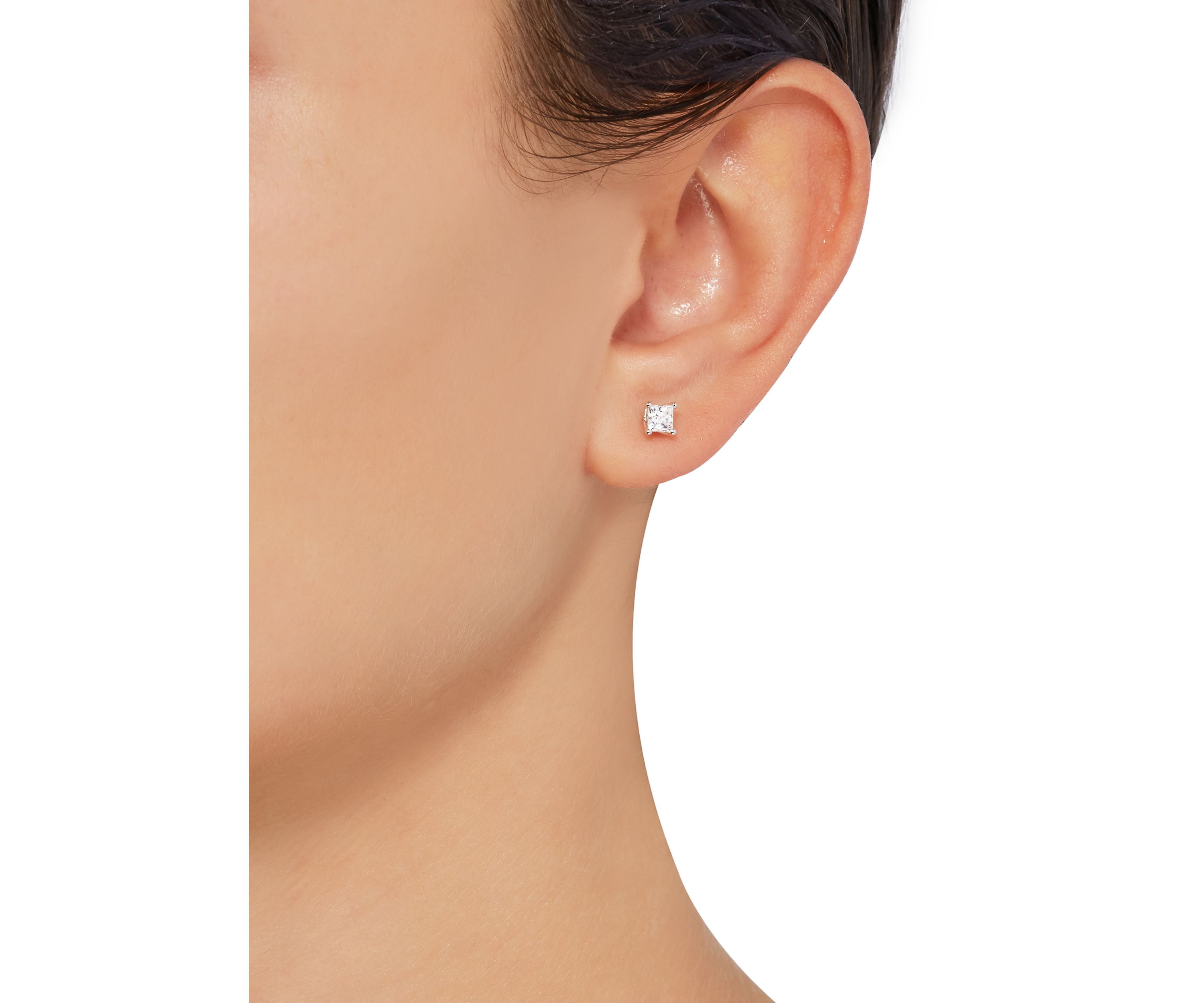 1/2 ct. t.w. Lab Created Diamond Stud Earring in 14K White Gold