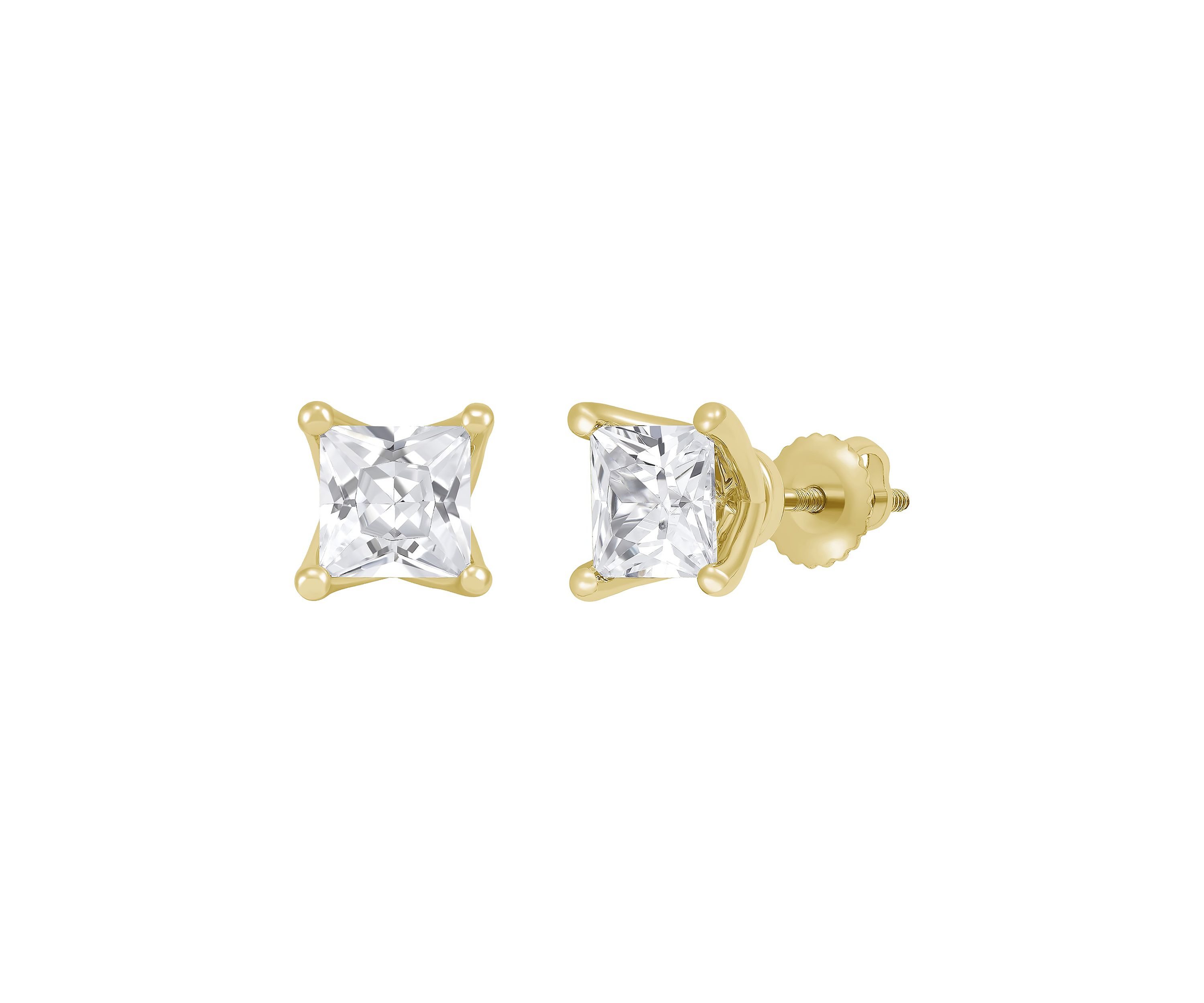 2 ct. t.w. Lab Created Diamond Stud Earrings in 14K Yellow Gold