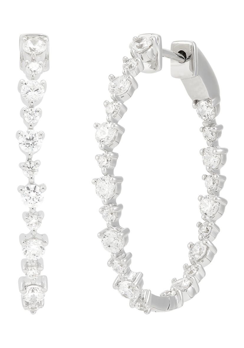 2 ct. t.w. Lab Created Diamond Earrings in 10K White Gold 