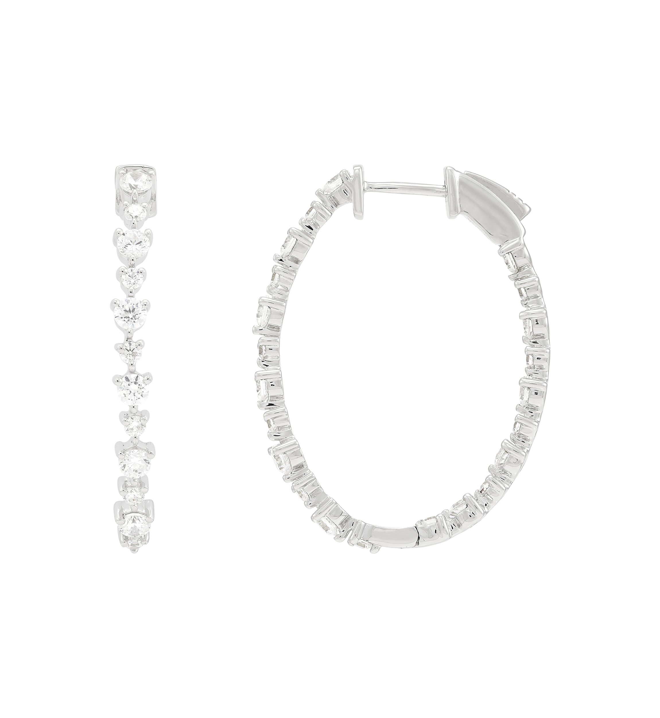 2 ct. t.w. Lab Created Diamond Earrings in 10K White Gold 