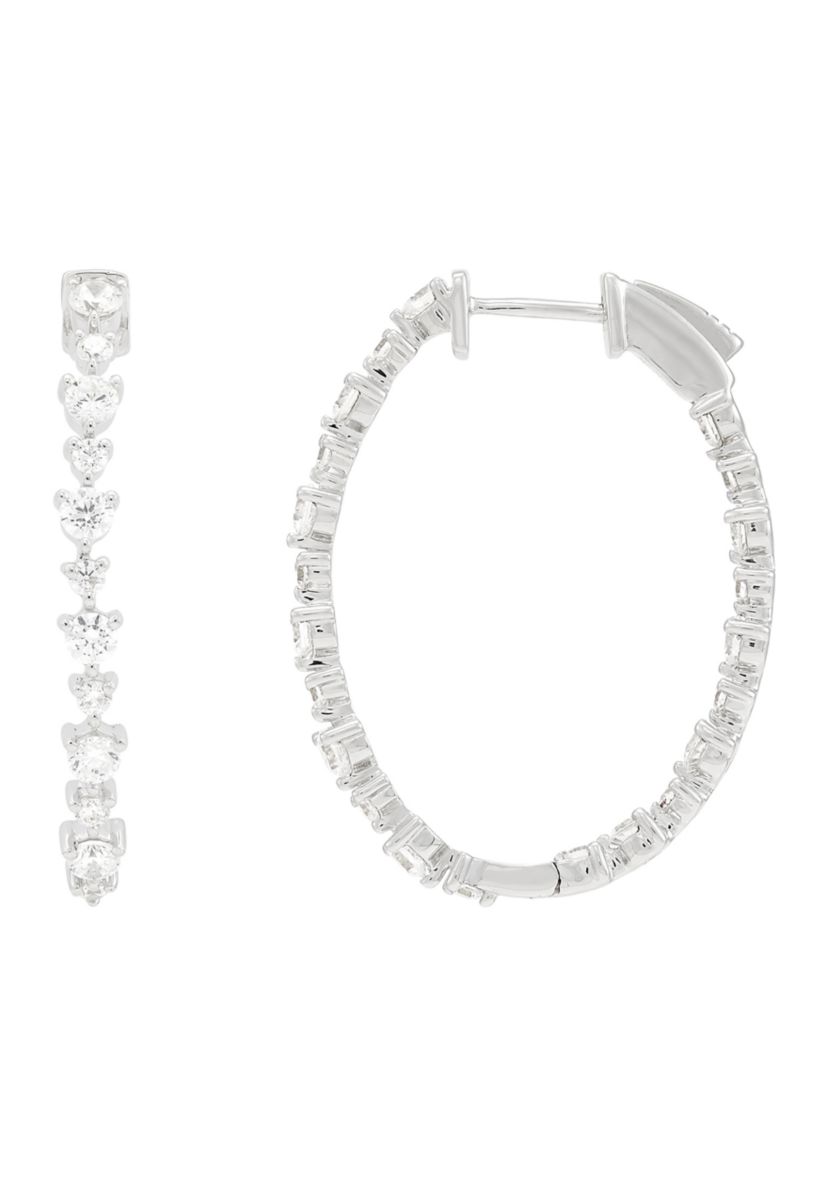 2 ct. t.w. Lab Created Diamond Earrings in 10K White Gold 