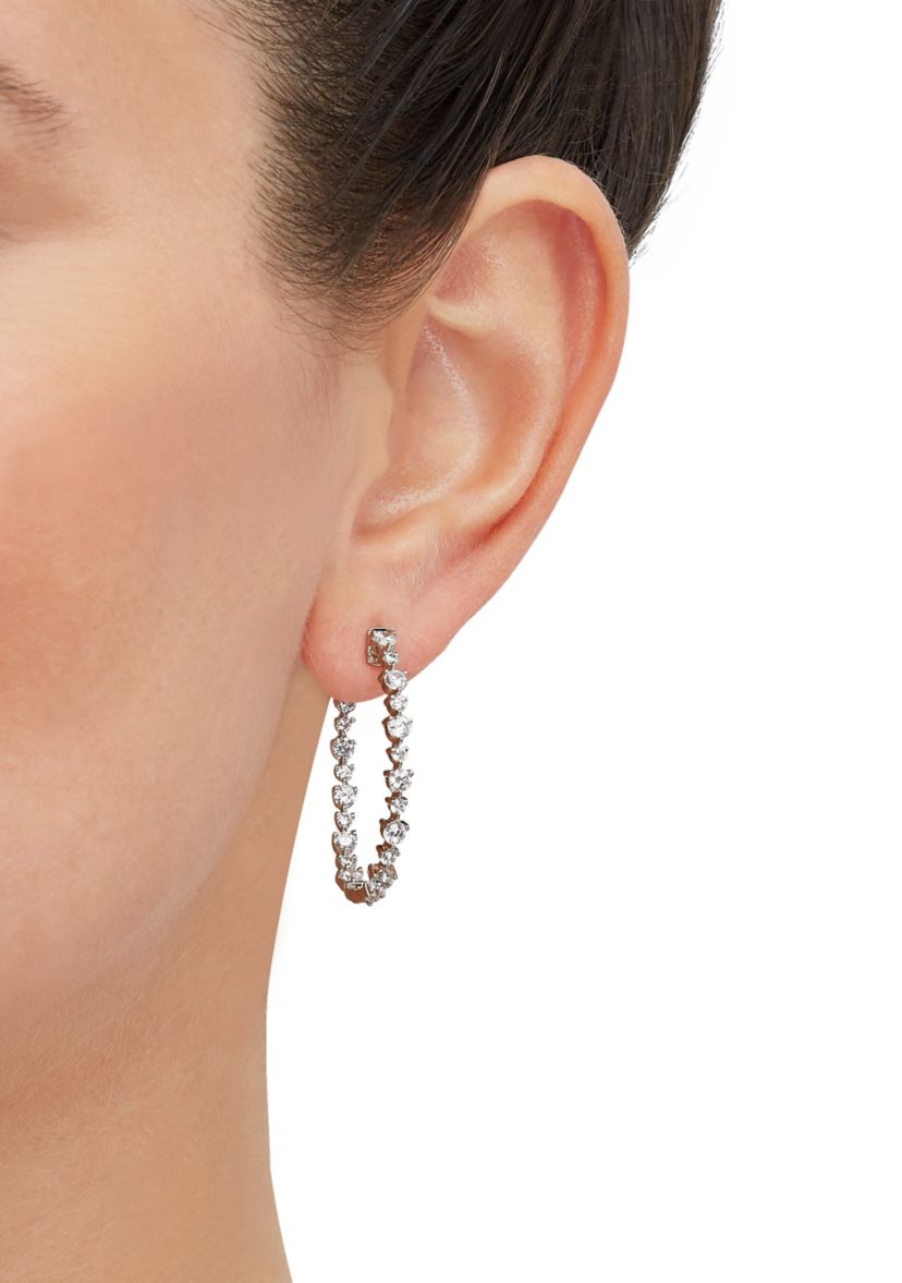 2 ct. t.w. Lab Created Diamond Earrings in 10K White Gold 