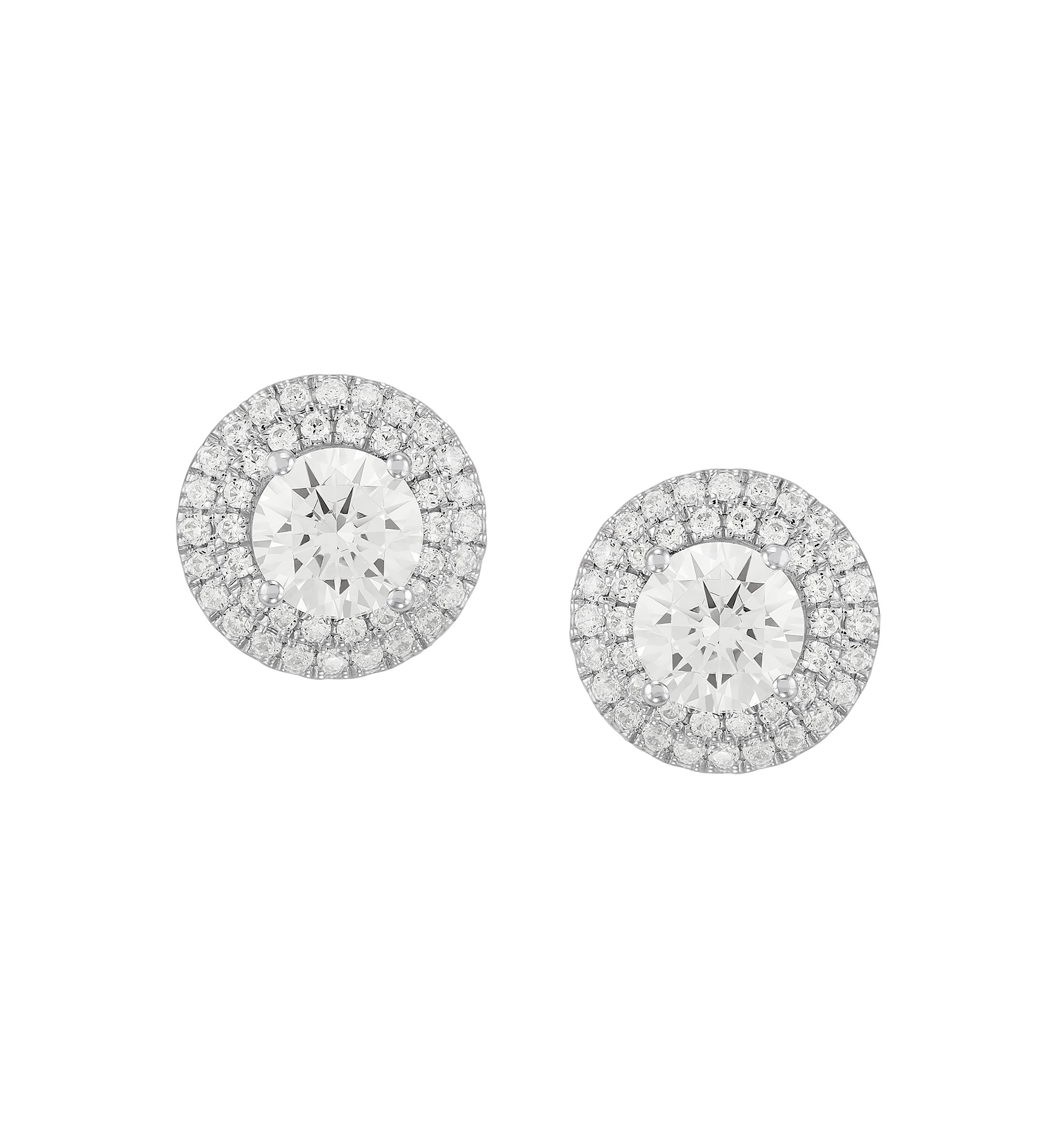 2 ct. t.w. Lab Grown Diamond Stud Earrings in 10K White Gold