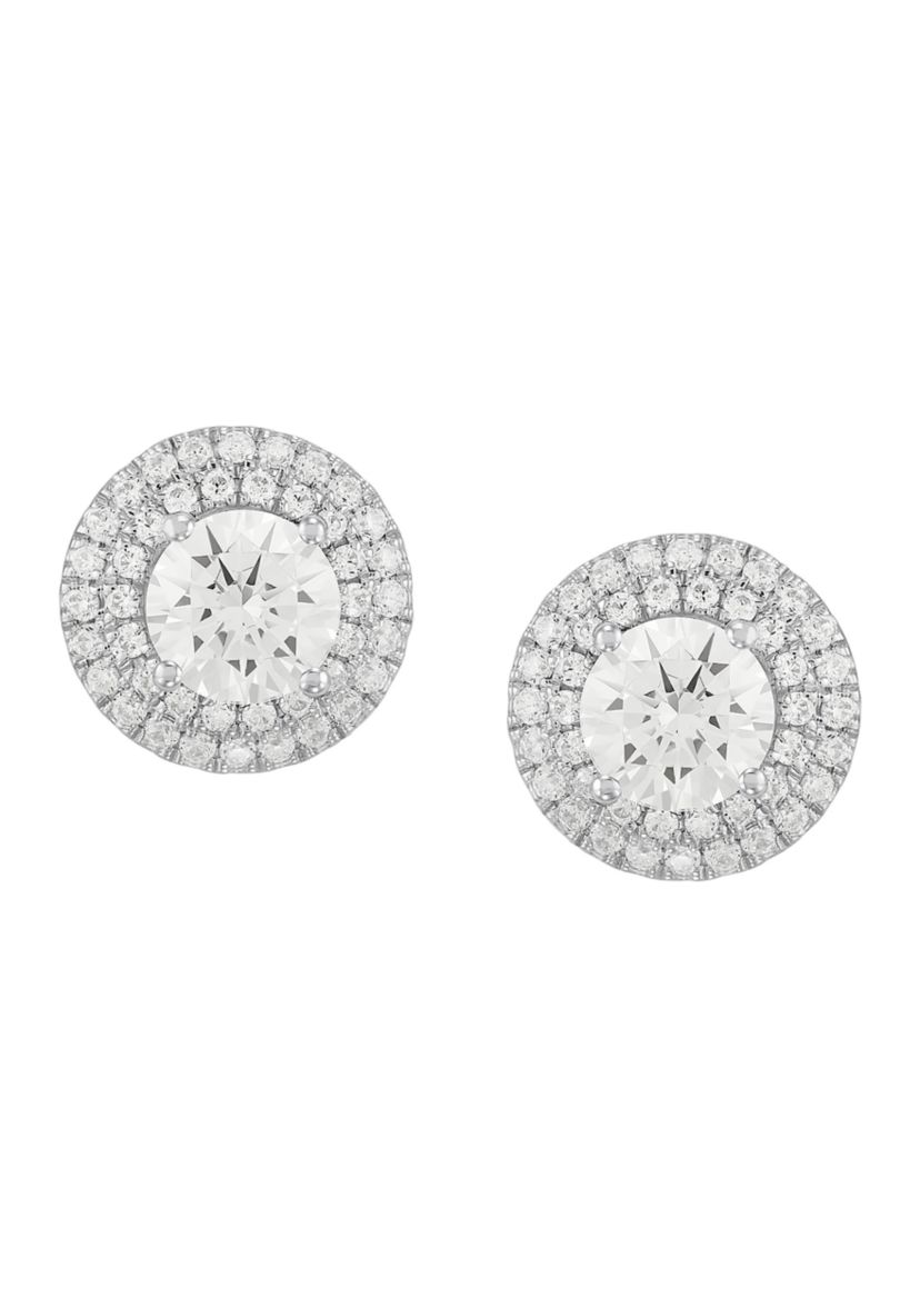 2 ct. t.w. Lab Grown Diamond Stud Earrings in 10K White Gold