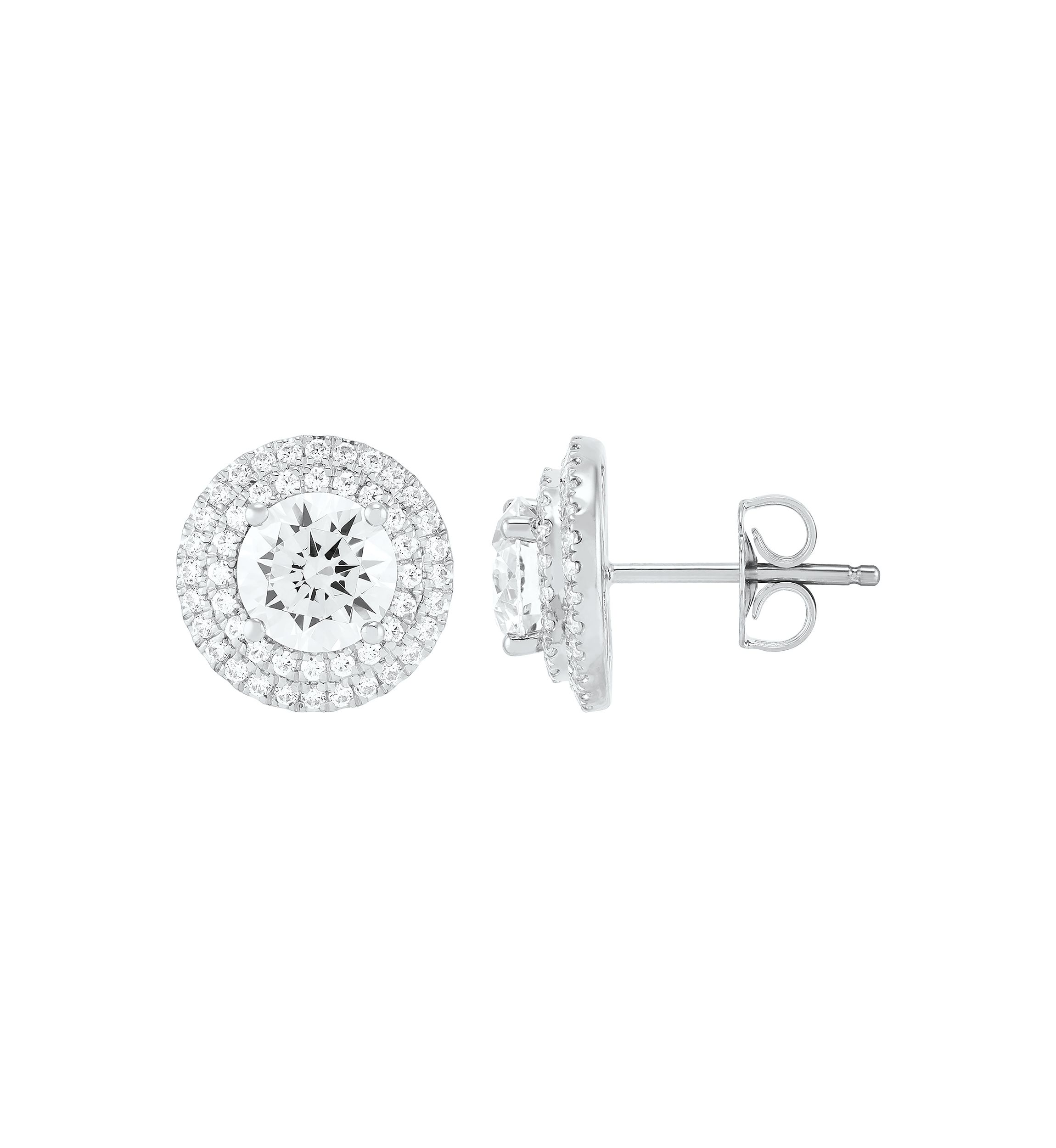 2 ct. t.w. Lab Grown Diamond Stud Earrings in 10K White Gold