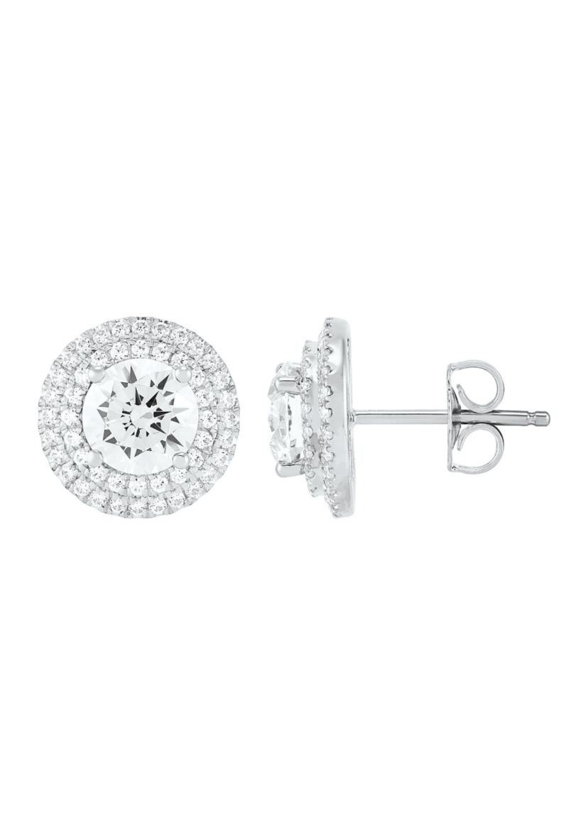 2 ct. t.w. Lab Grown Diamond Stud Earrings in 10K White Gold