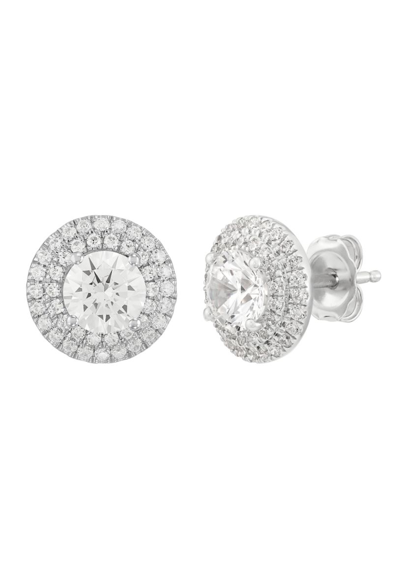 2 ct. t.w. Lab Grown Diamond Stud Earrings in 10K White Gold