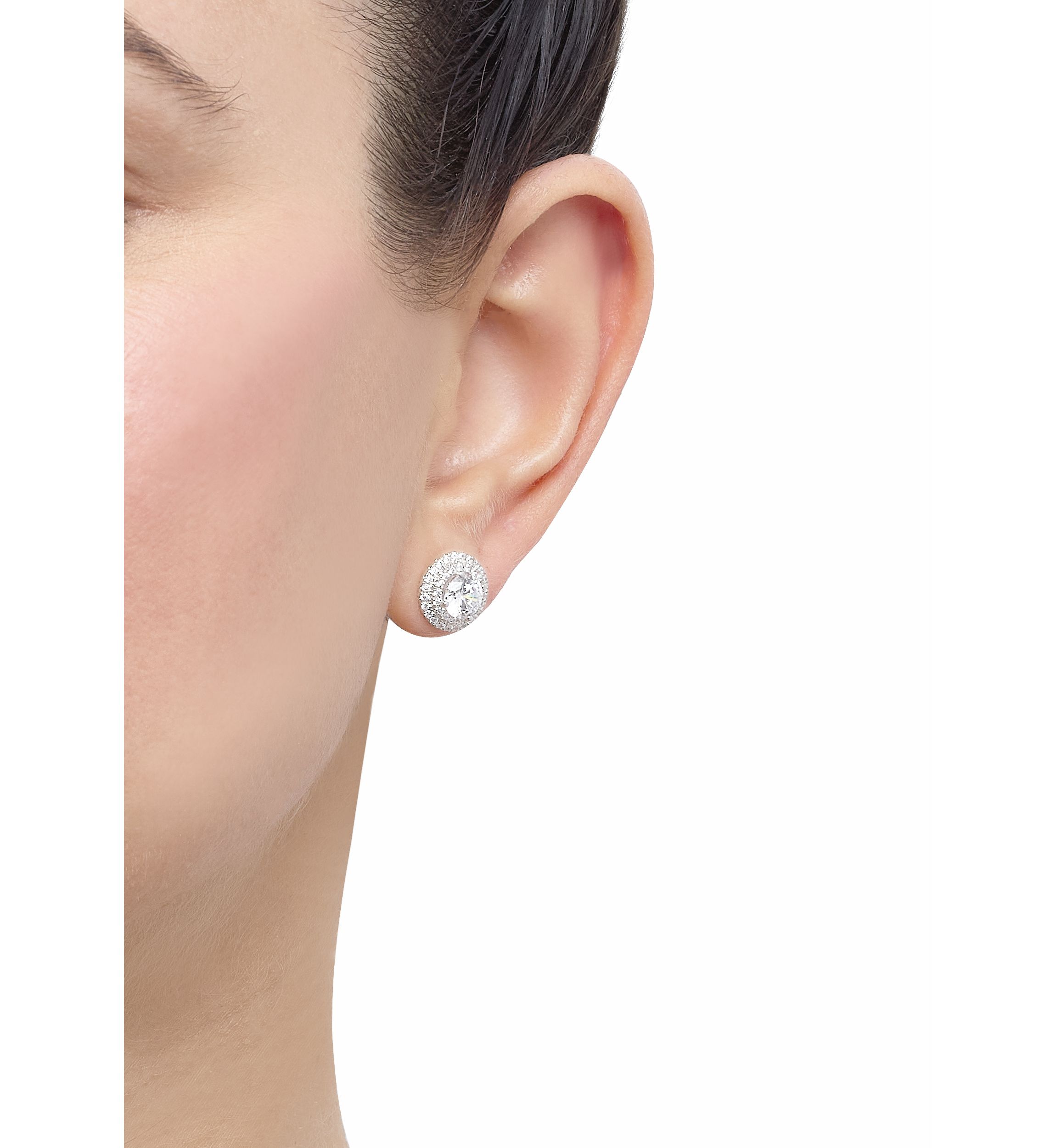 2 ct. t.w. Lab Grown Diamond Stud Earrings in 10K White Gold