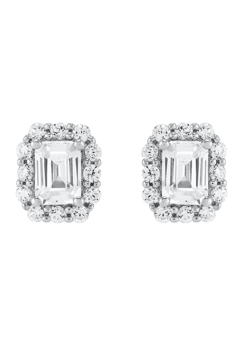 7/8 ct. t.w. Lab Grown Diamond Stud Earrings in 10K White Gold