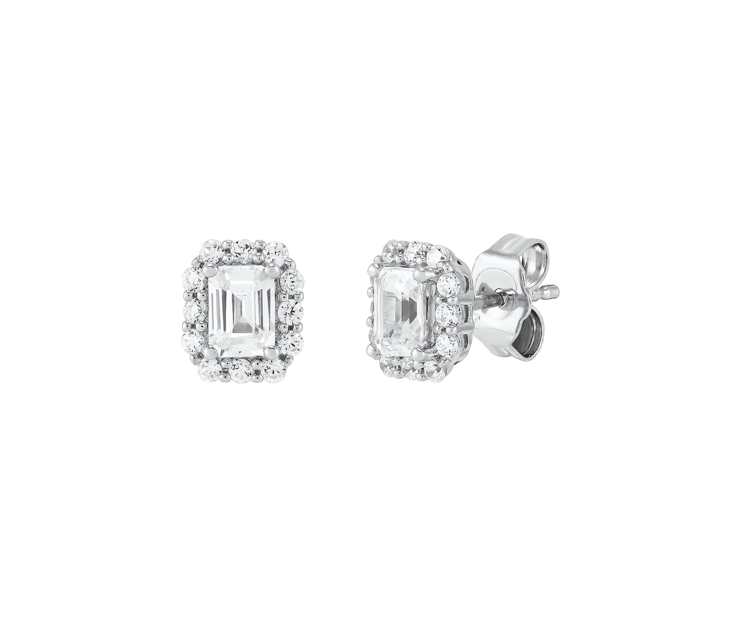 7/8 ct. t.w. Lab Grown Diamond Stud Earrings in 10K White Gold