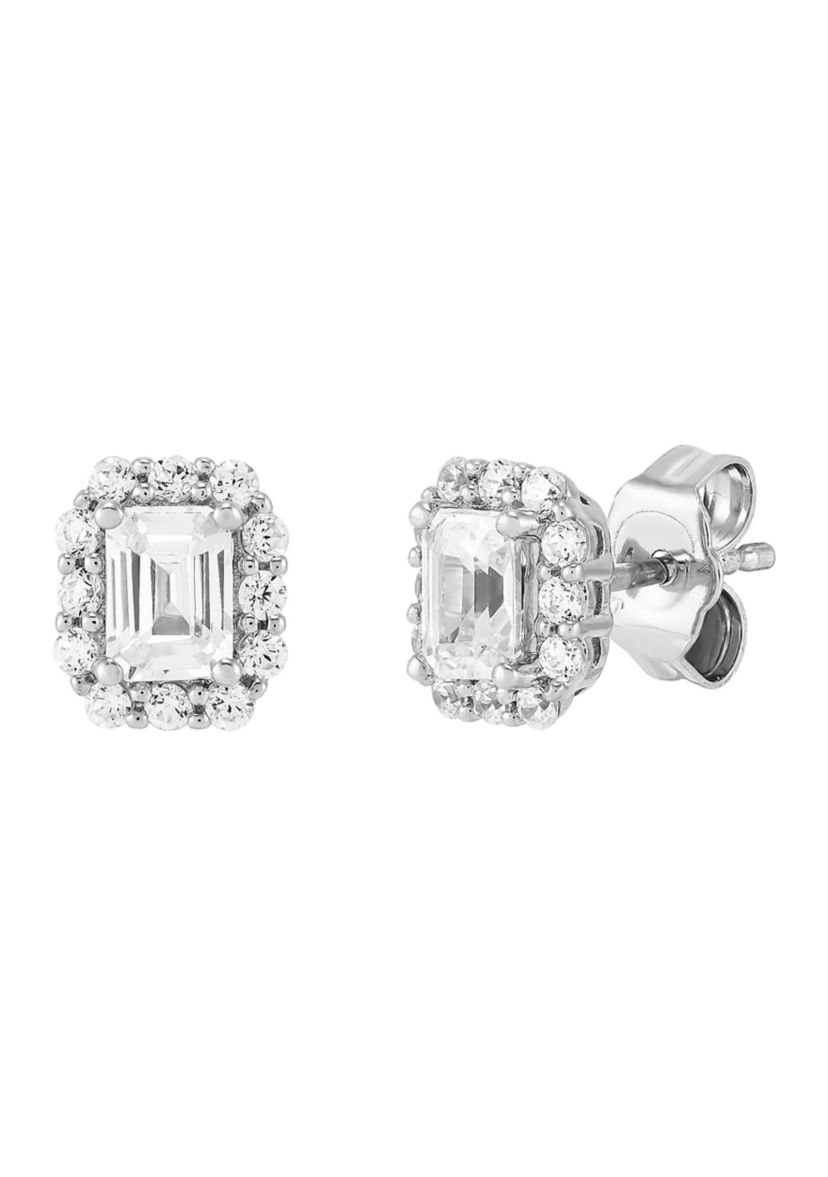 7/8 ct. t.w. Lab Grown Diamond Stud Earrings in 10K White Gold