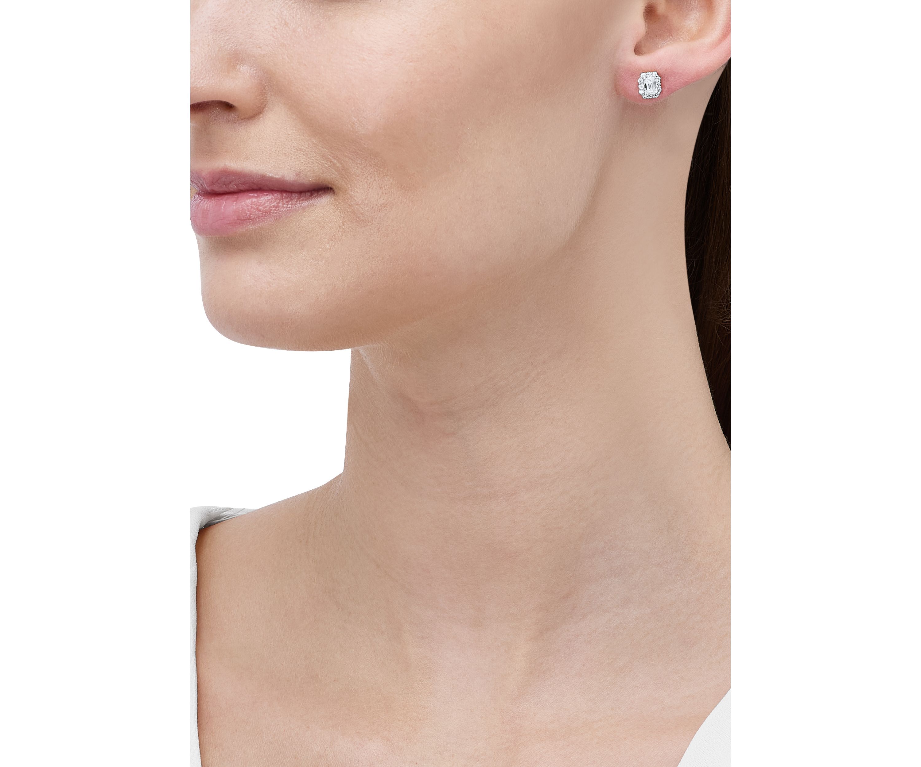 7/8 ct. t.w. Lab Grown Diamond Stud Earrings in 10K White Gold