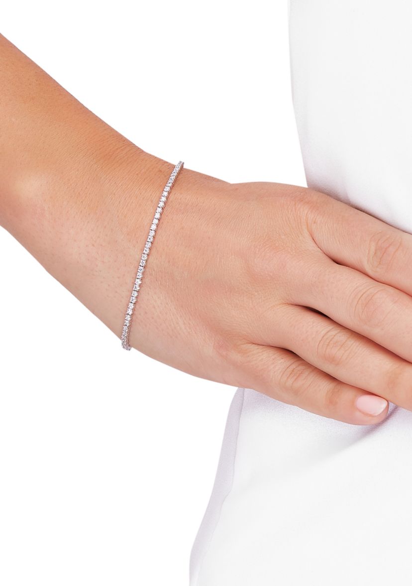 2 ct. t.w. Lab Created Diamond Tennis Bracelet in 10K White Gold