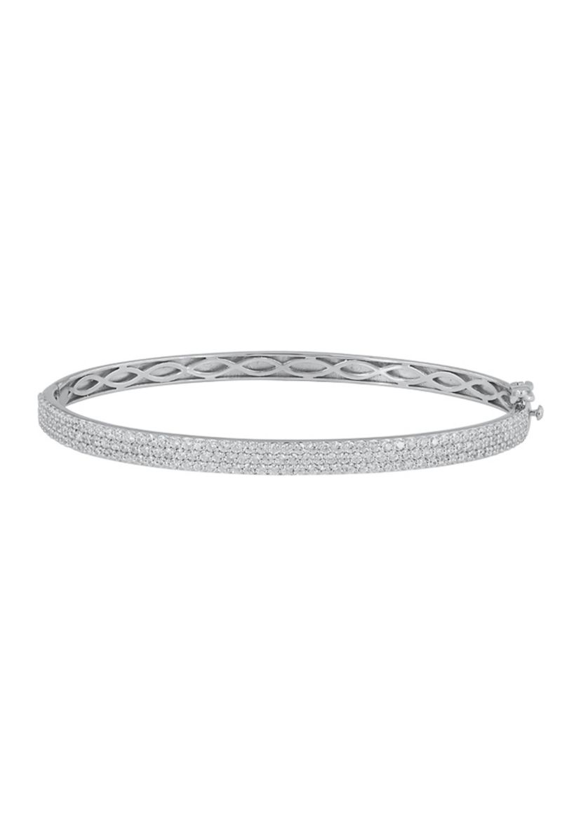 2 ct. t.w. Lab Created Diamond Bangle Bracelet in 10K White Gold