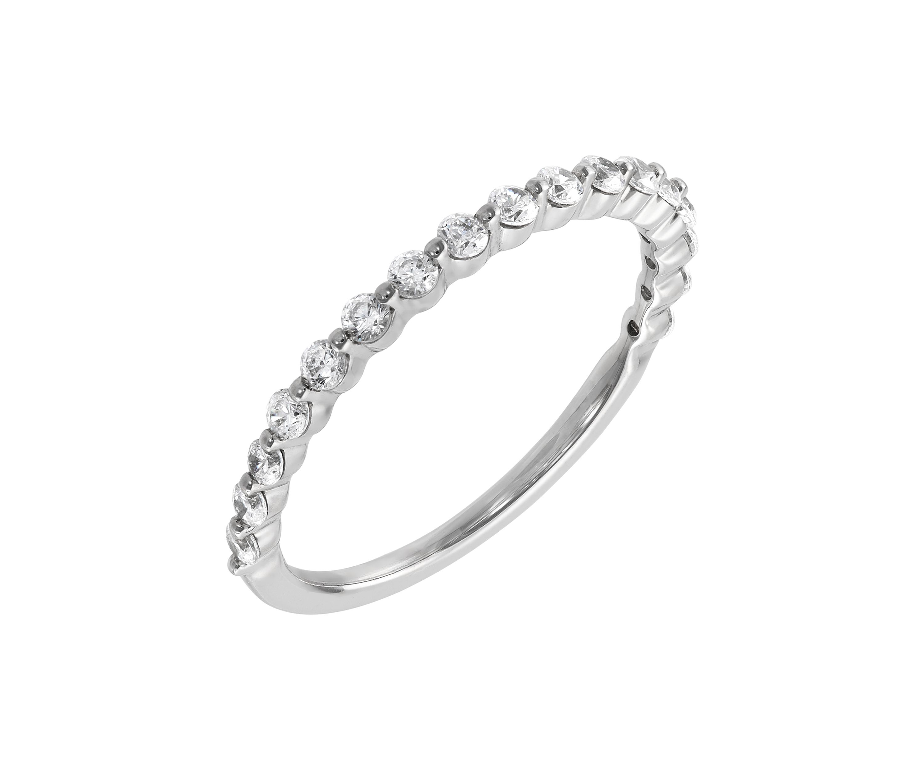 3/8 ct. t.w Lab Grown Diamond Wedding Band Ring in 10K White Gold