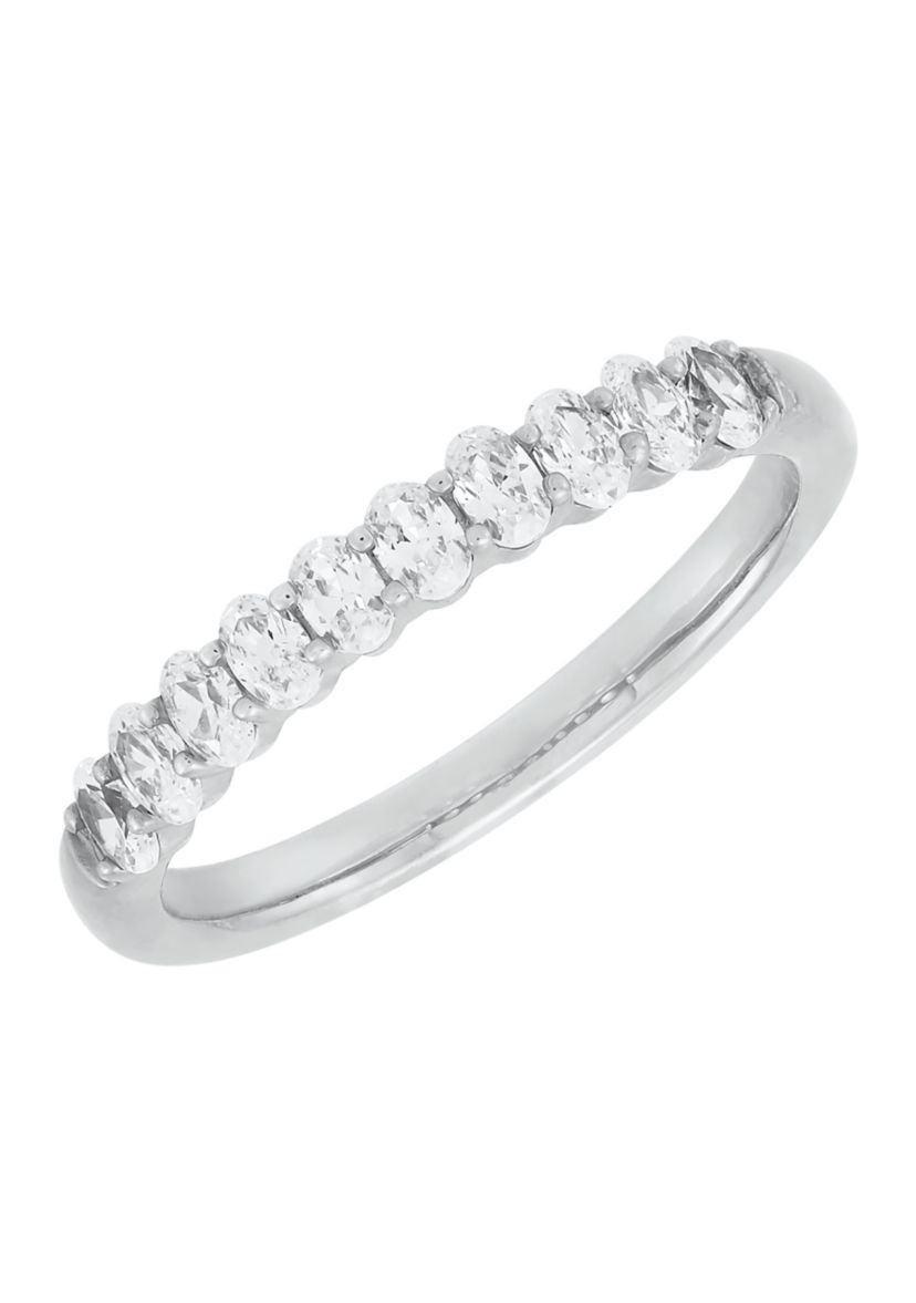  1/2 ct. t.w. Lab Grown Diamond Band Ring in 10K White Gold