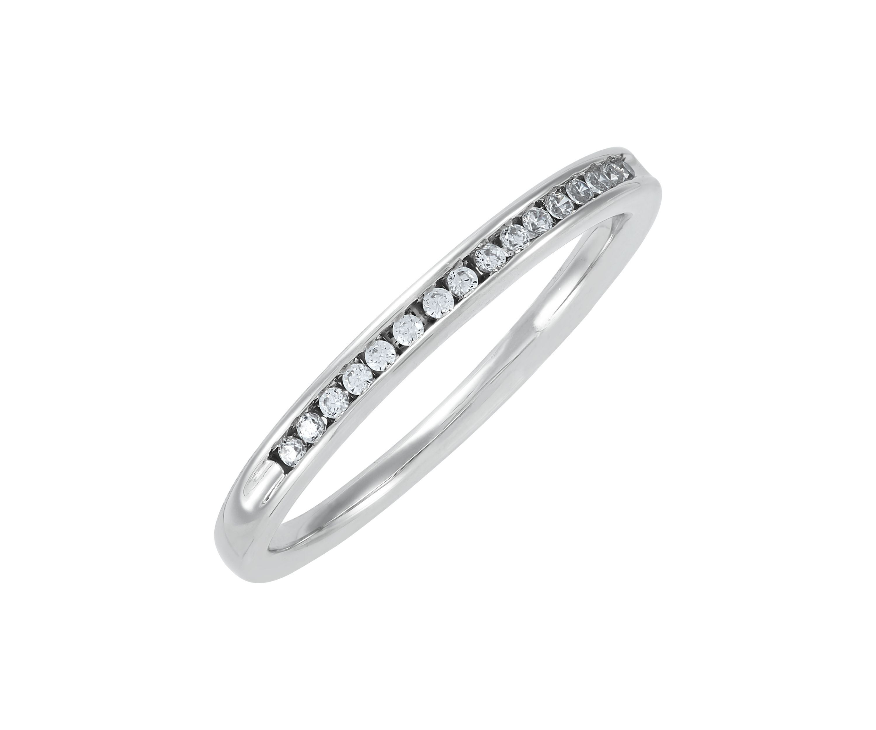 1/10 ct. t.w. Lab Grown Diamond Band Ring in 10K White Gold