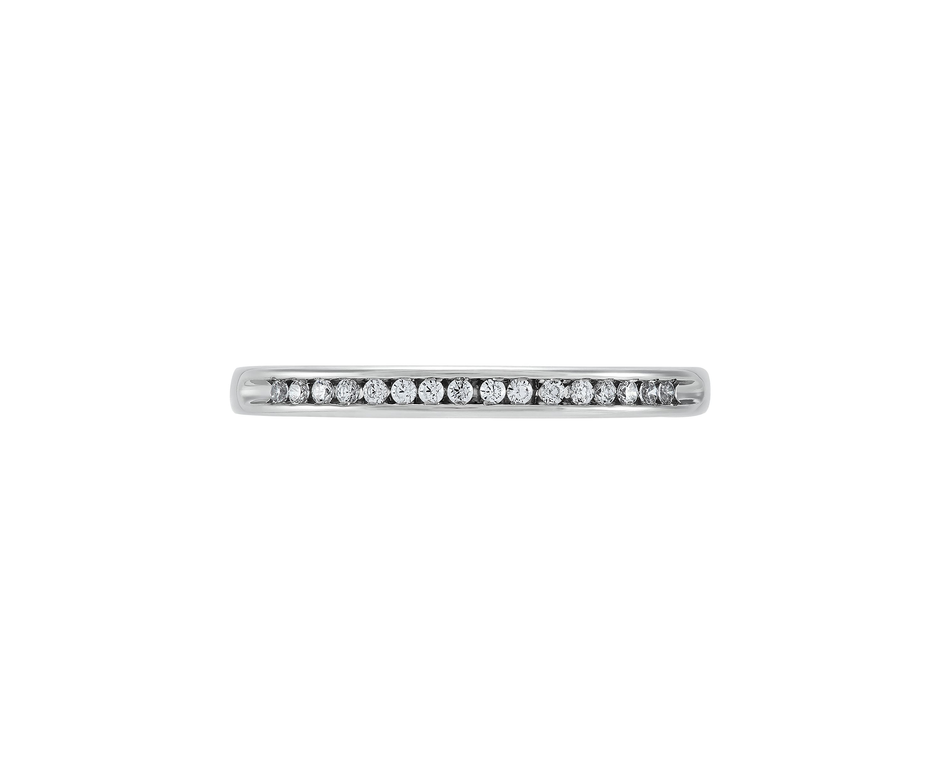 1/10 ct. t.w. Lab Grown Diamond Band Ring in 10K White Gold