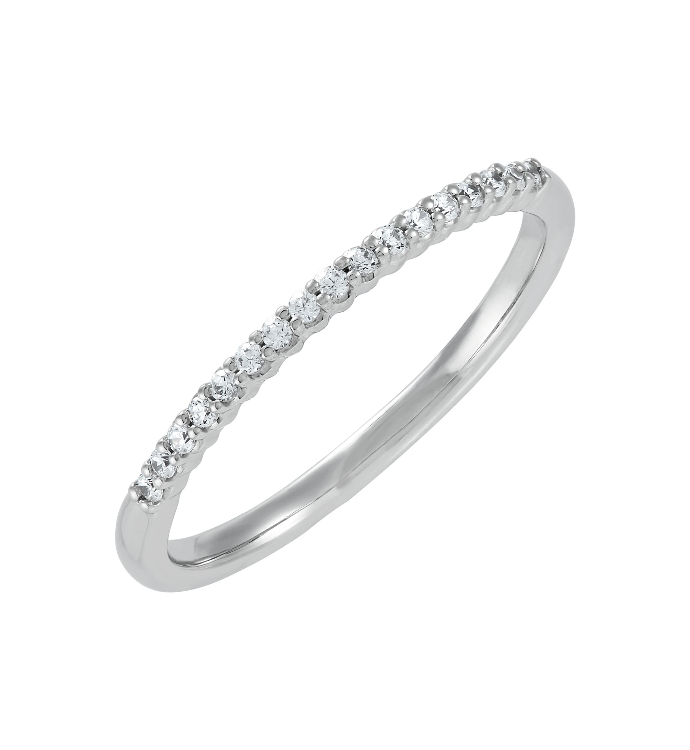 1/10 ct. t.w. Lab Grown Diamond Band Ring in 10K White Gold