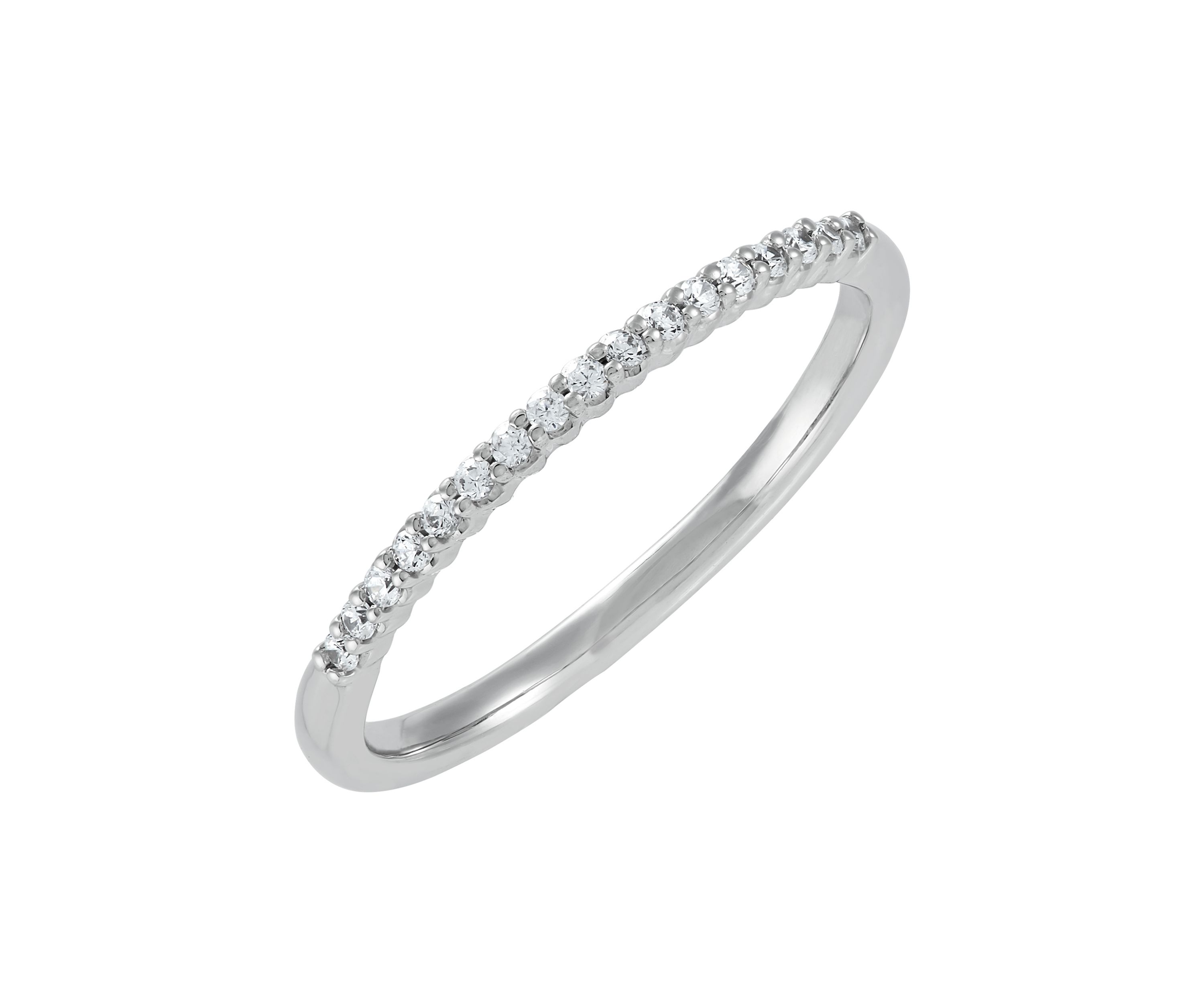 1/10 ct. t.w. Lab Grown Diamond Band Ring in 10K White Gold