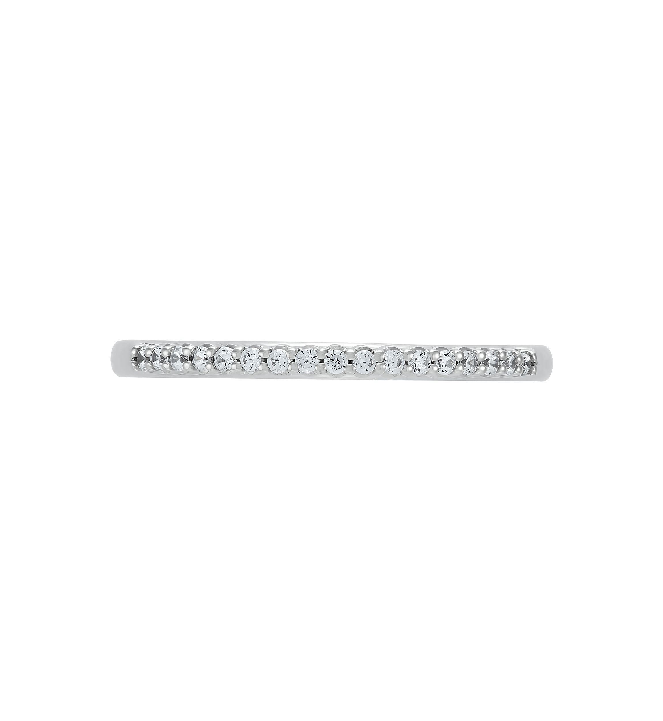 1/10 ct. t.w. Lab Grown Diamond Band Ring in 10K White Gold