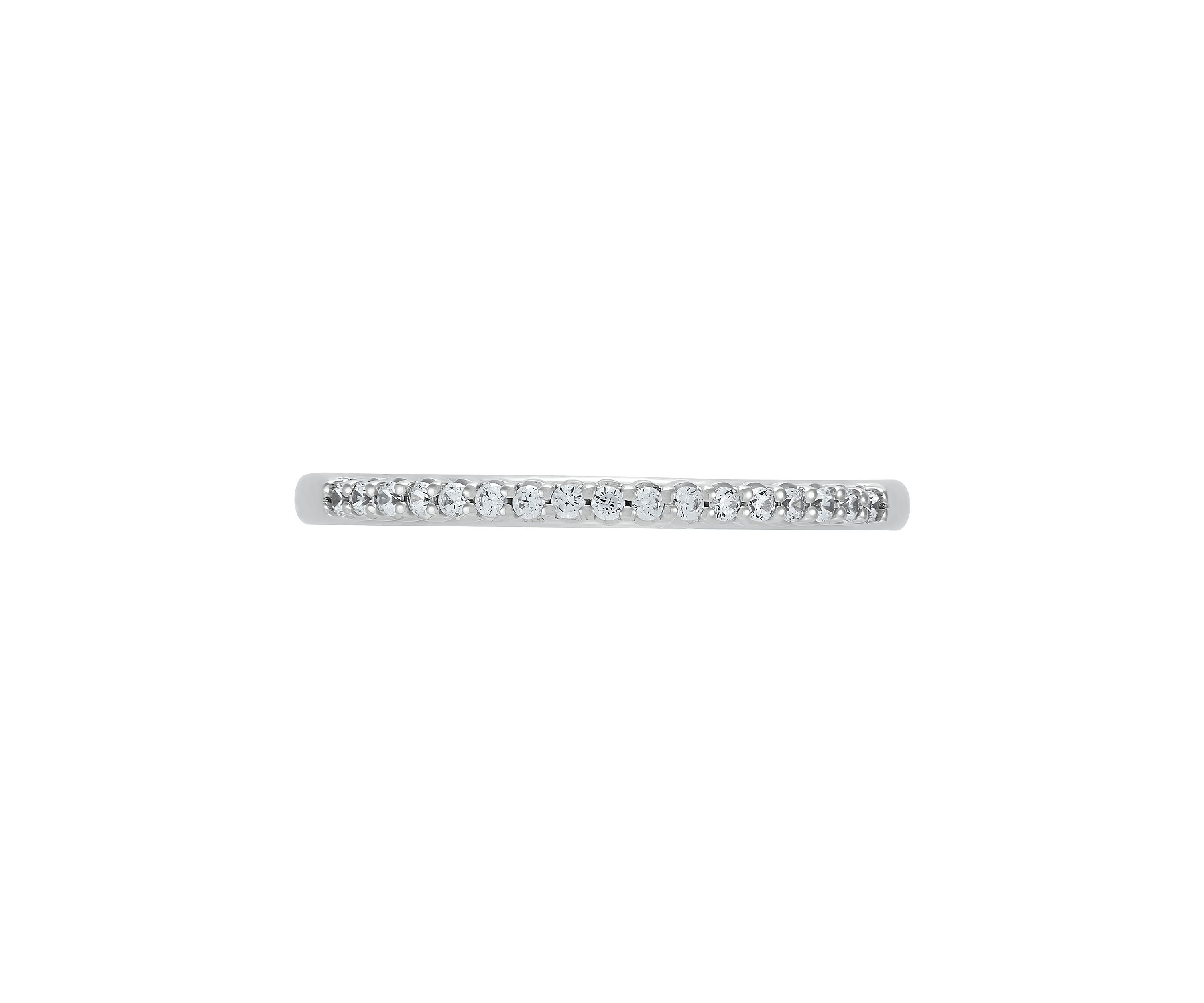 1/10 ct. t.w. Lab Grown Diamond Band Ring in 10K White Gold