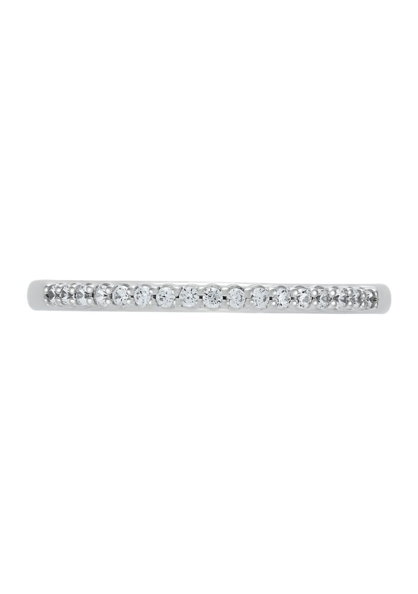 1/10 ct. t.w. Lab Grown Diamond Band Ring in 10K White Gold
