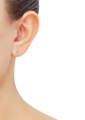Belk Co 1 4 Ct T W Round Cut Diamond Stud Earrings In 14k White Gold Belk