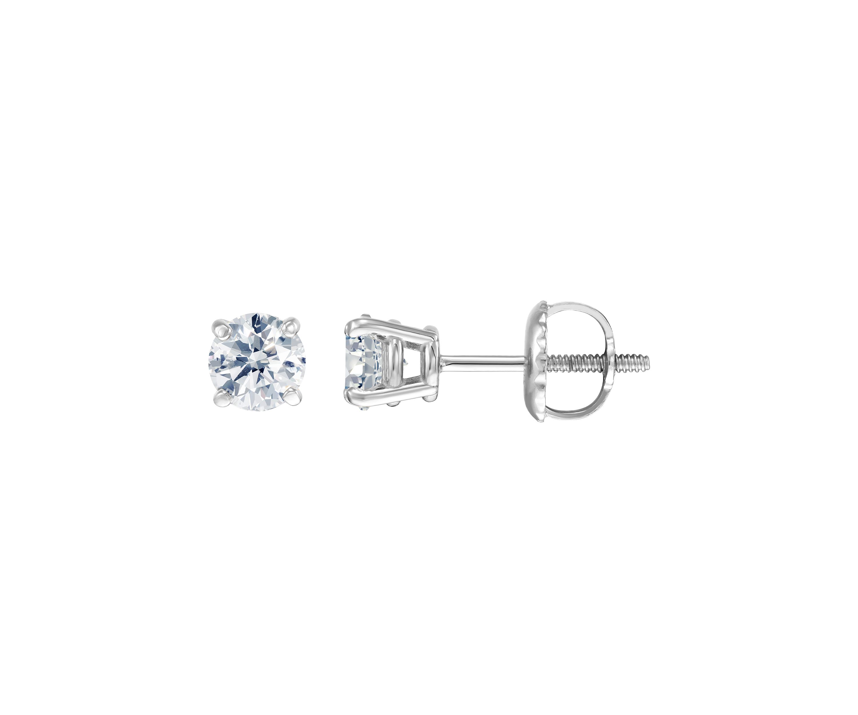 3/4 ct. t.w. Diamond Earrings in 14K White Gold