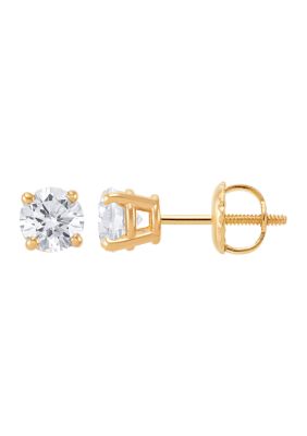Belk & Co. 1 ct. t.w. Solitaire Diamond Stud Earrings in 14K Yellow ...