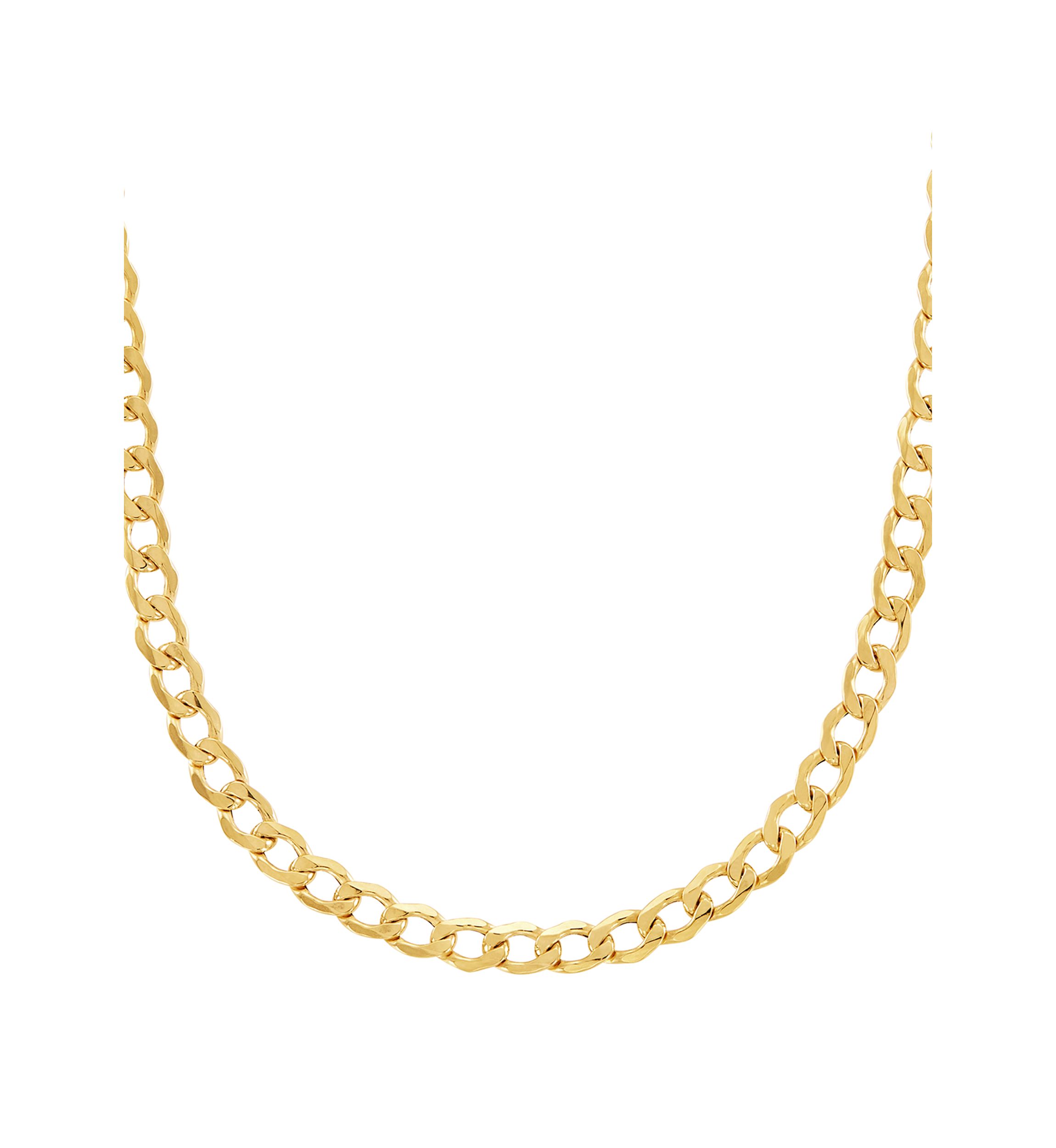Mens Curb Chain in 10k Yellow Gold