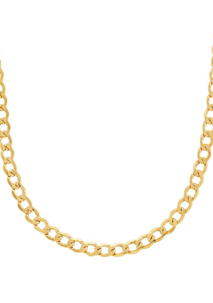 Mens Curb Chain in 10k Yellow Gold