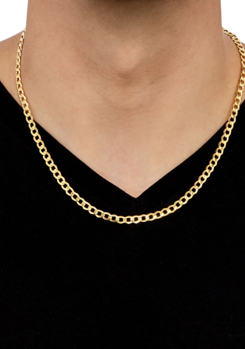 Mens Curb Chain in 10k Yellow Gold