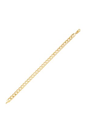 Men's Curb Bracelet in 10k Yellow Gold