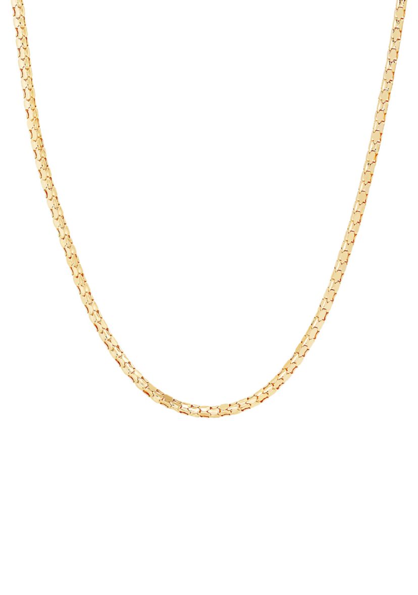 Popcorn Chain Necklace in 10K Yellow Gold
