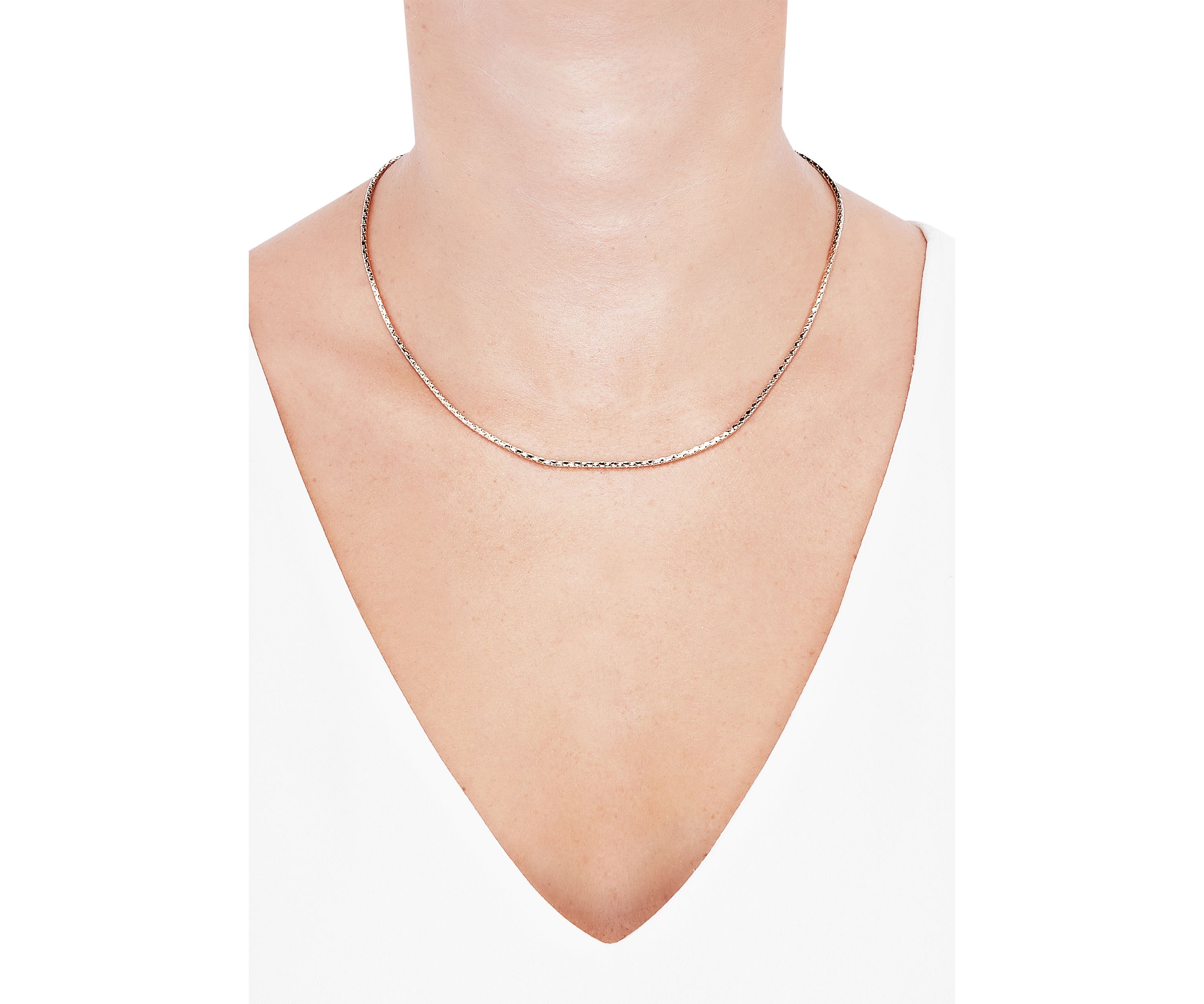 Popcorn Chain Necklace in 10K Yellow Gold