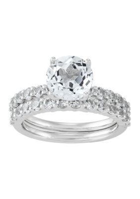 Belk & Co 4.44 ct. t.w. Lab Grown White Sapphire Ring Set in Sterling Silver, 7