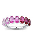 Lab Created Pink Sapphire and Lab Created Ruby Ring in Sterling Silver