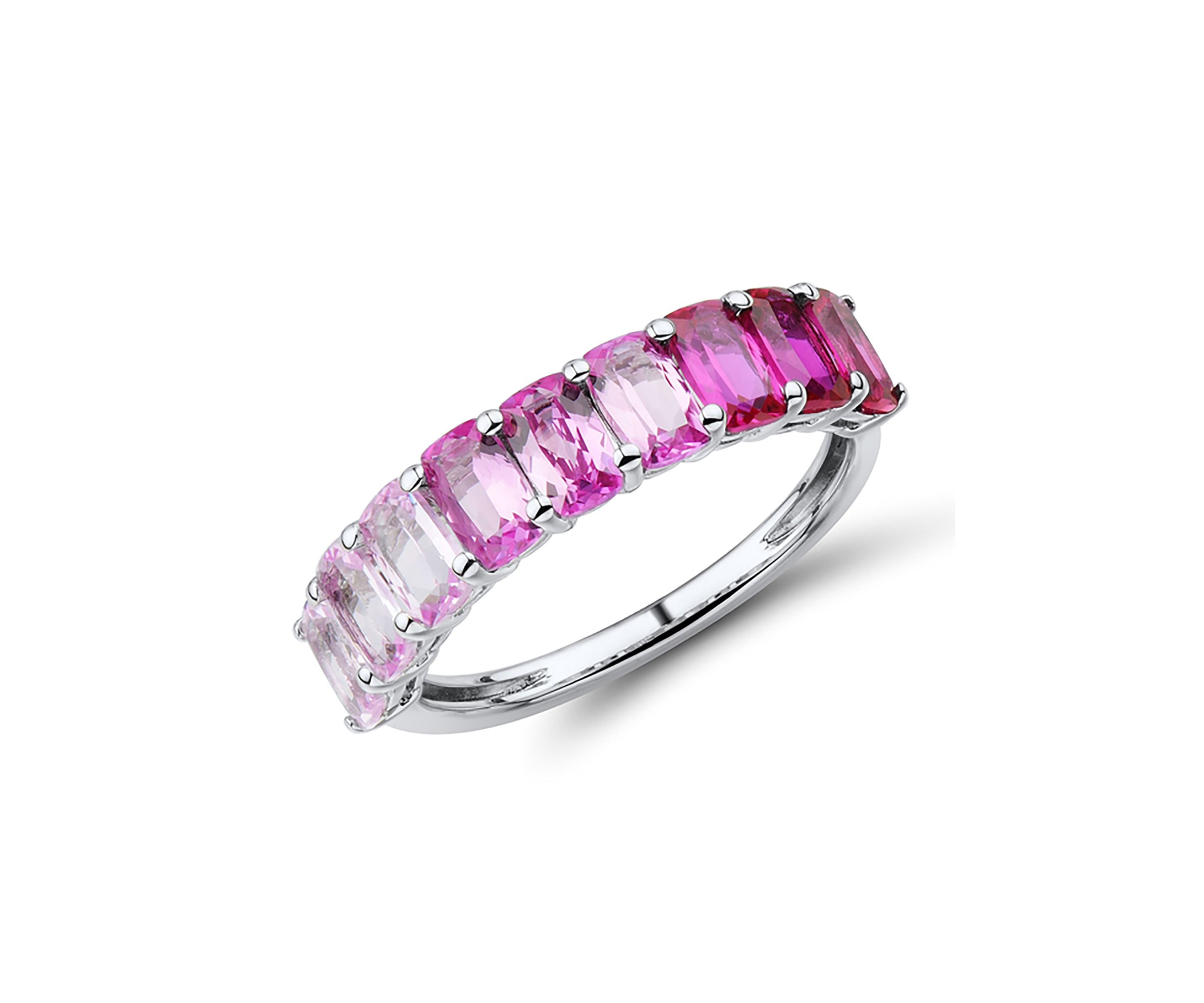 Lab Created Ruby and Lab Created Pink Sapphire Ring in Sterling Silver