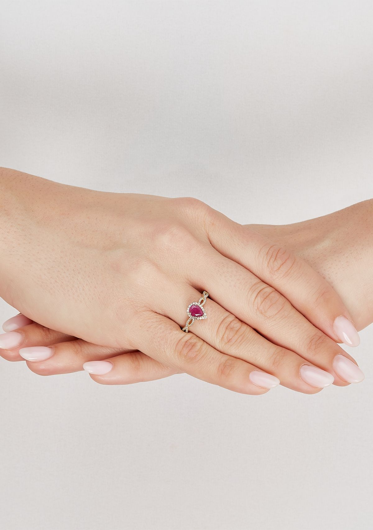 1/6 ct. t.w. Diamond and Ruby Ring in 10K Yellow Gold