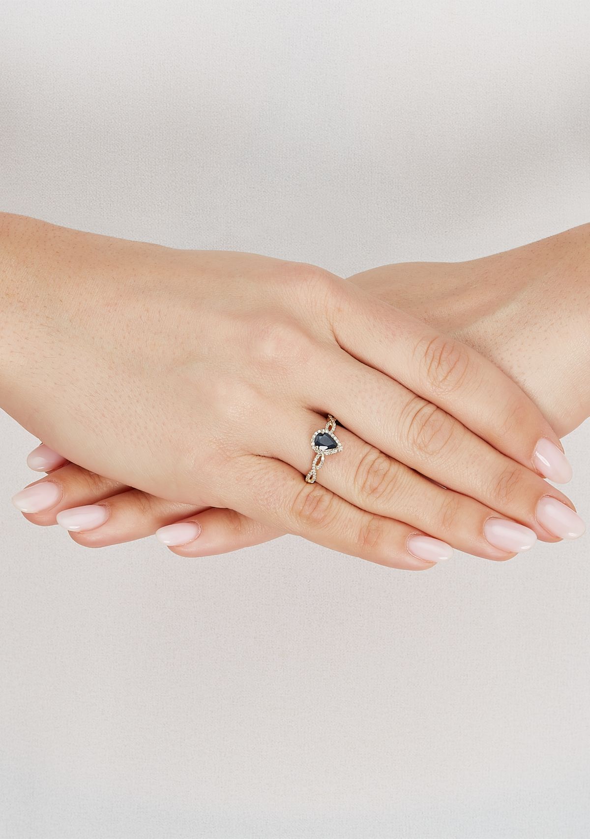 1/6 ct. t.w. Diamond and Sapphire Ring in 10K Yellow Gold