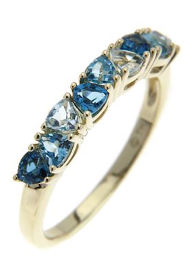 SKU: QTC148 Quality Gold Shey Couture Sterling Silver with 14K Accent  Antiqued Round Bezel Sky Blue Topaz Ring QTC148 - N. Fox Jewelers