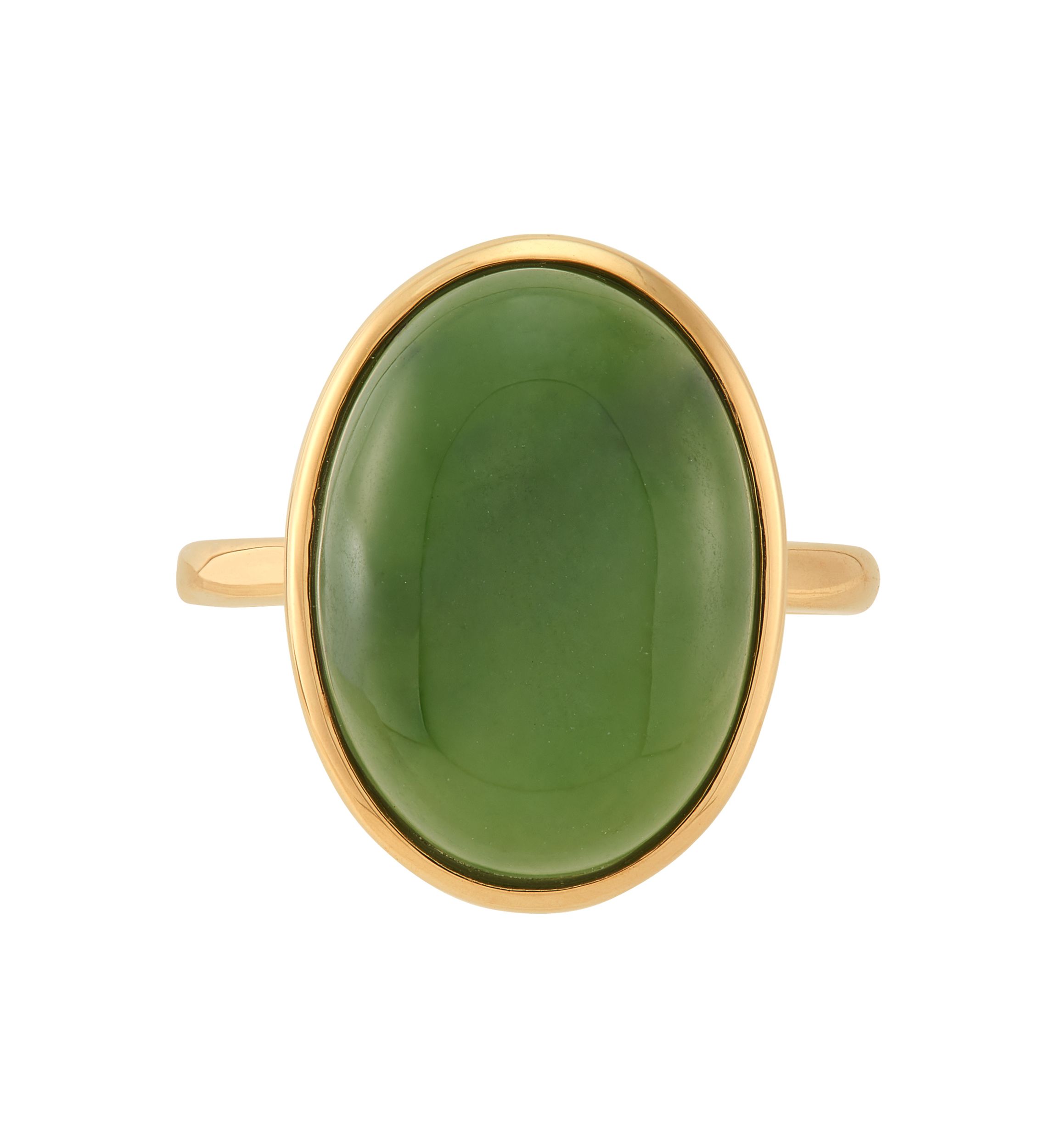 Jade Ring in 10K Yellow Gold