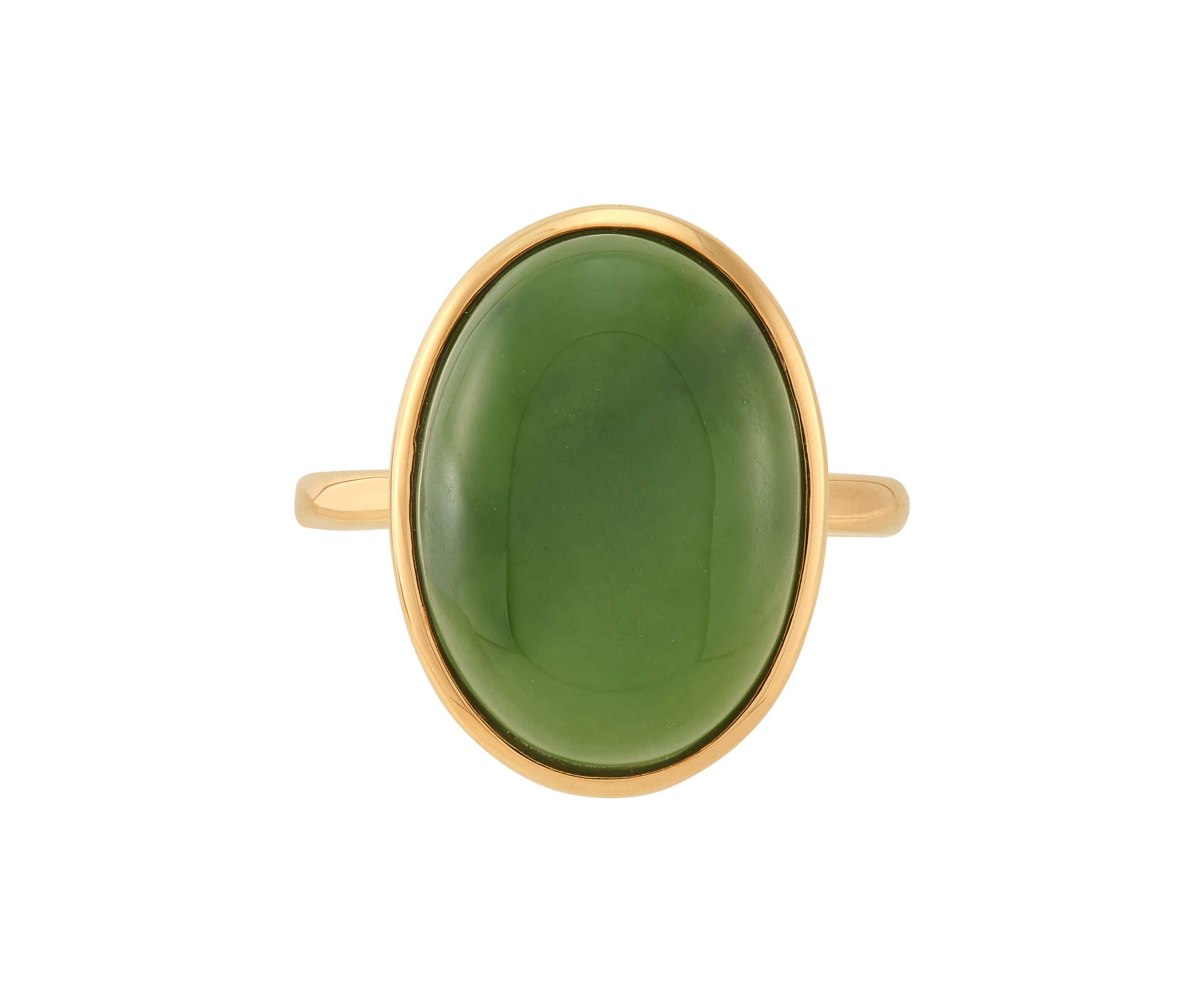 Jade Ring in 10K Yellow Gold