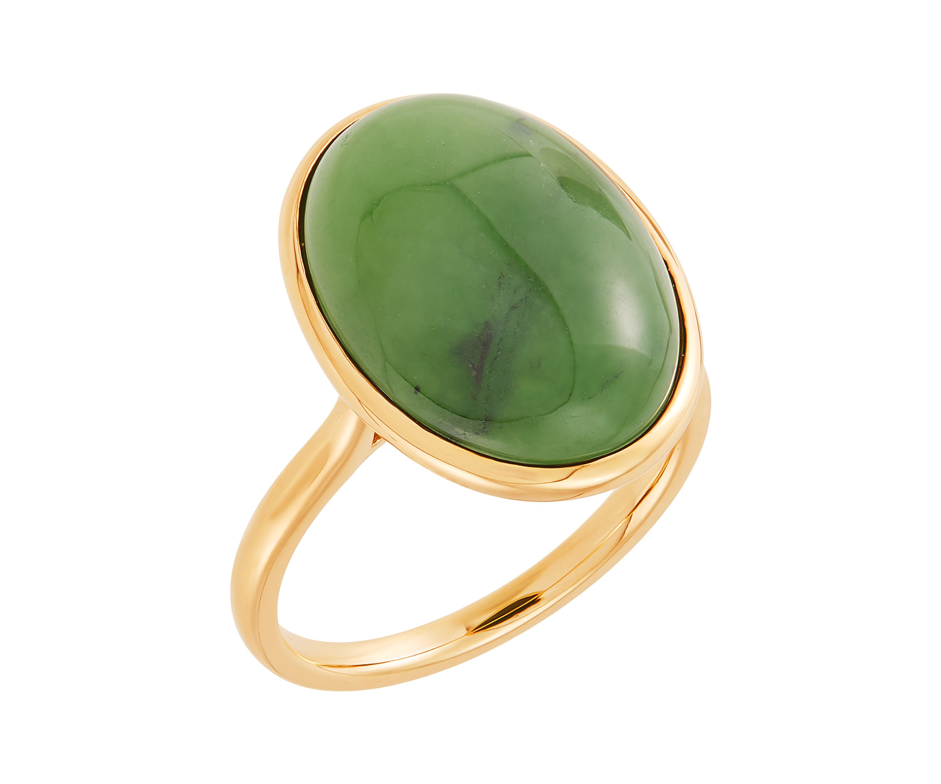 Jade Ring in 10K Yellow Gold