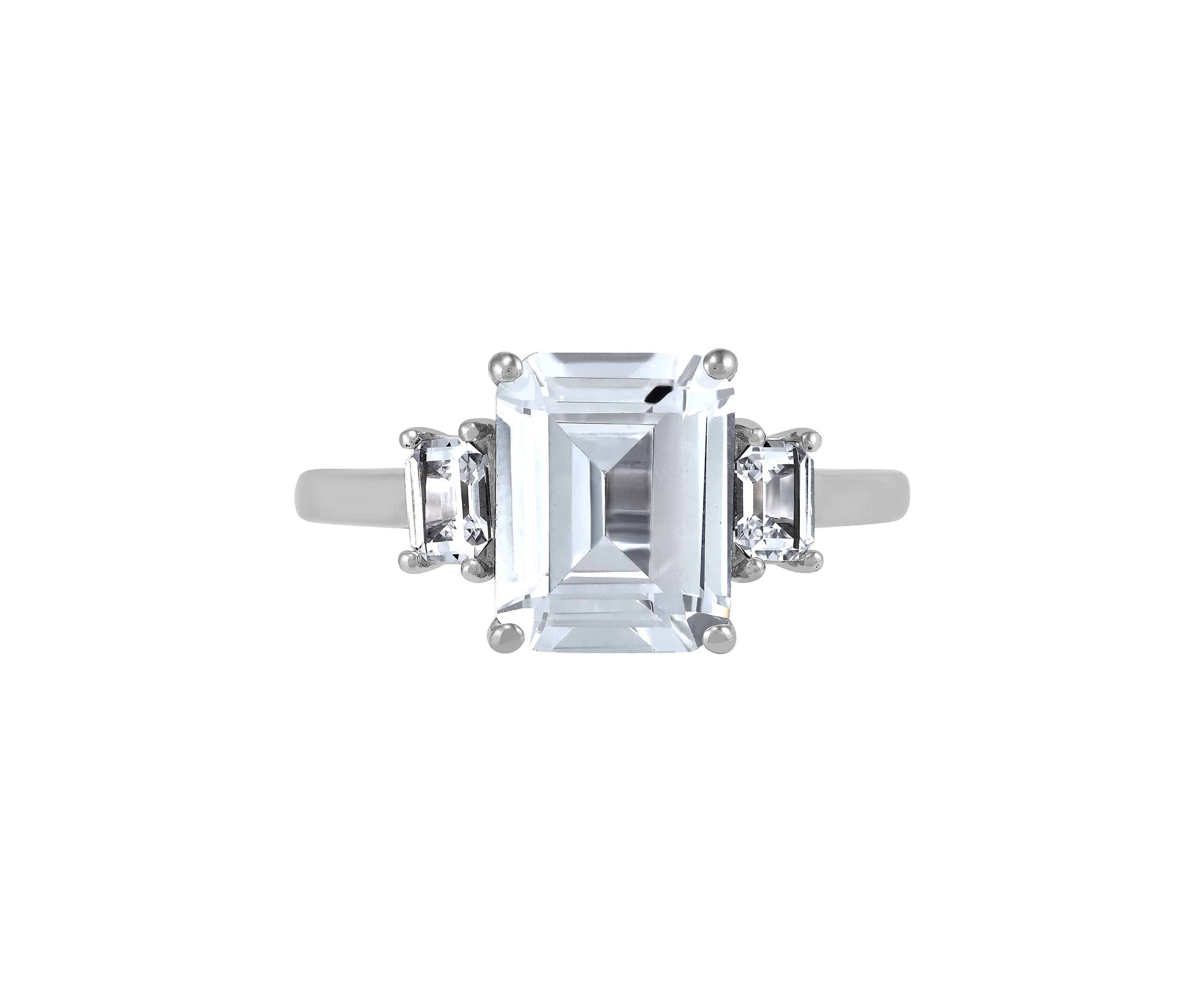 Lab Created Created White Sapphire Ring in Sterling Silver