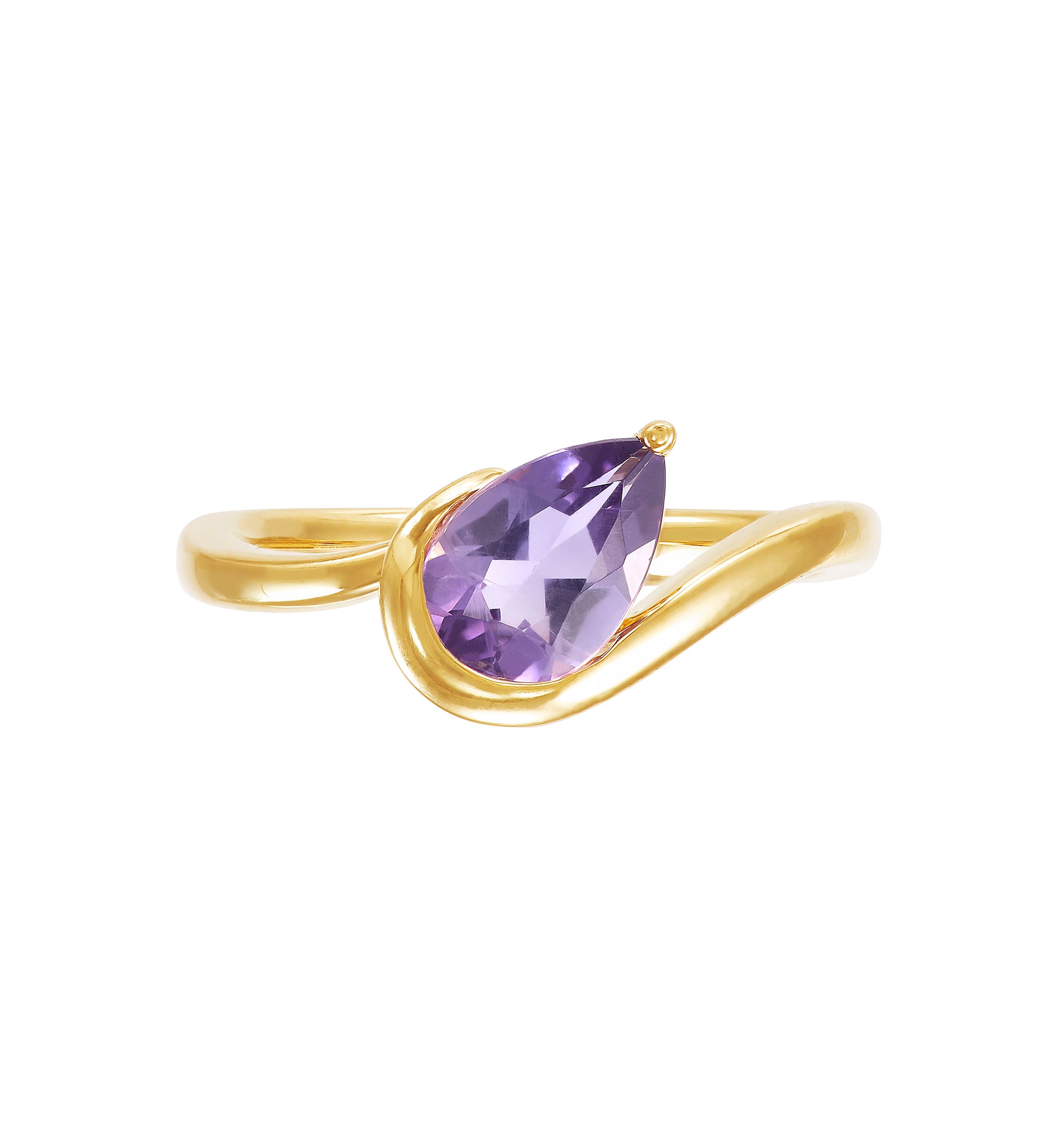 Amethyst Ring in 10K Yellow Gold