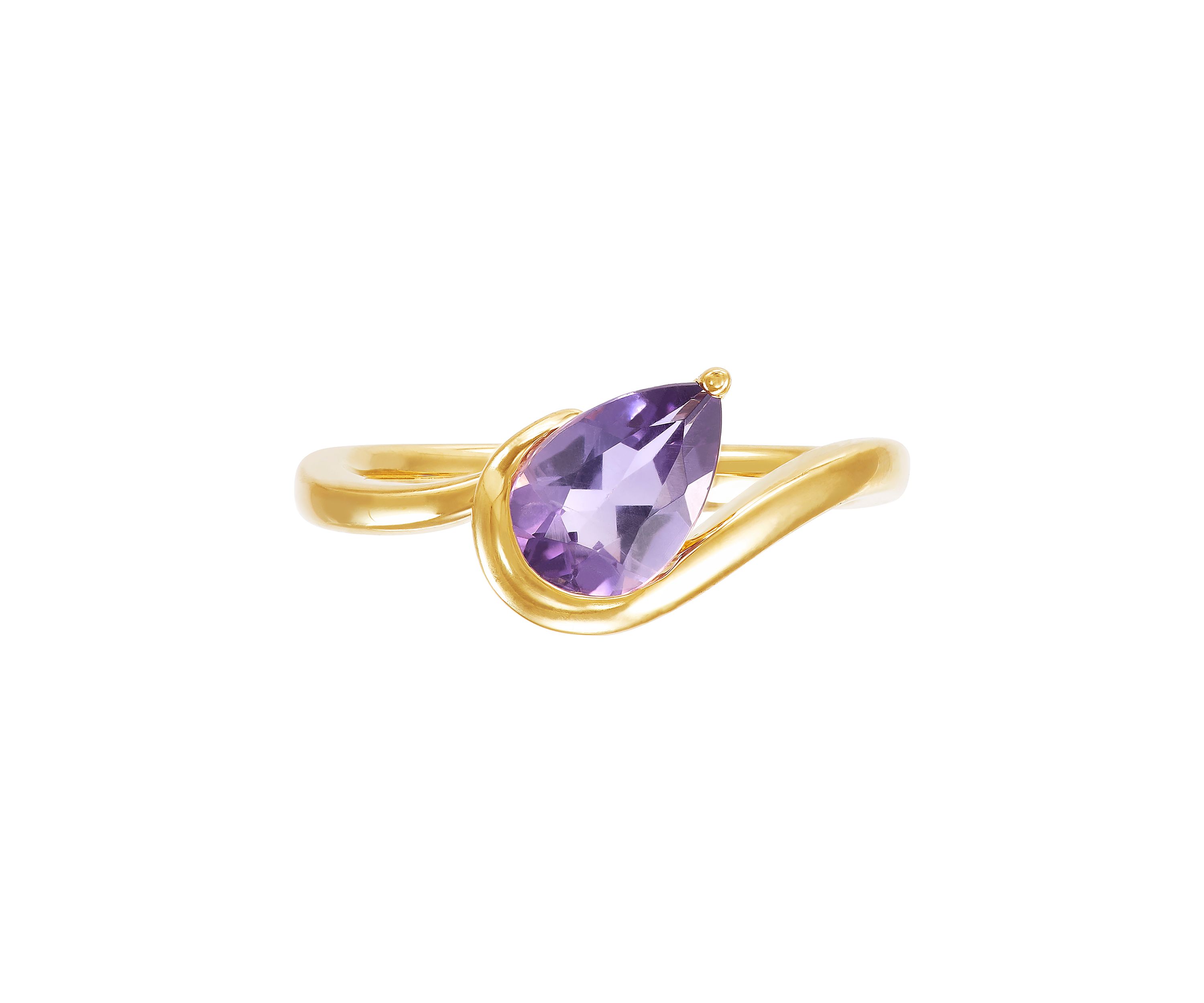 Amethyst Ring in 10K Yellow Gold