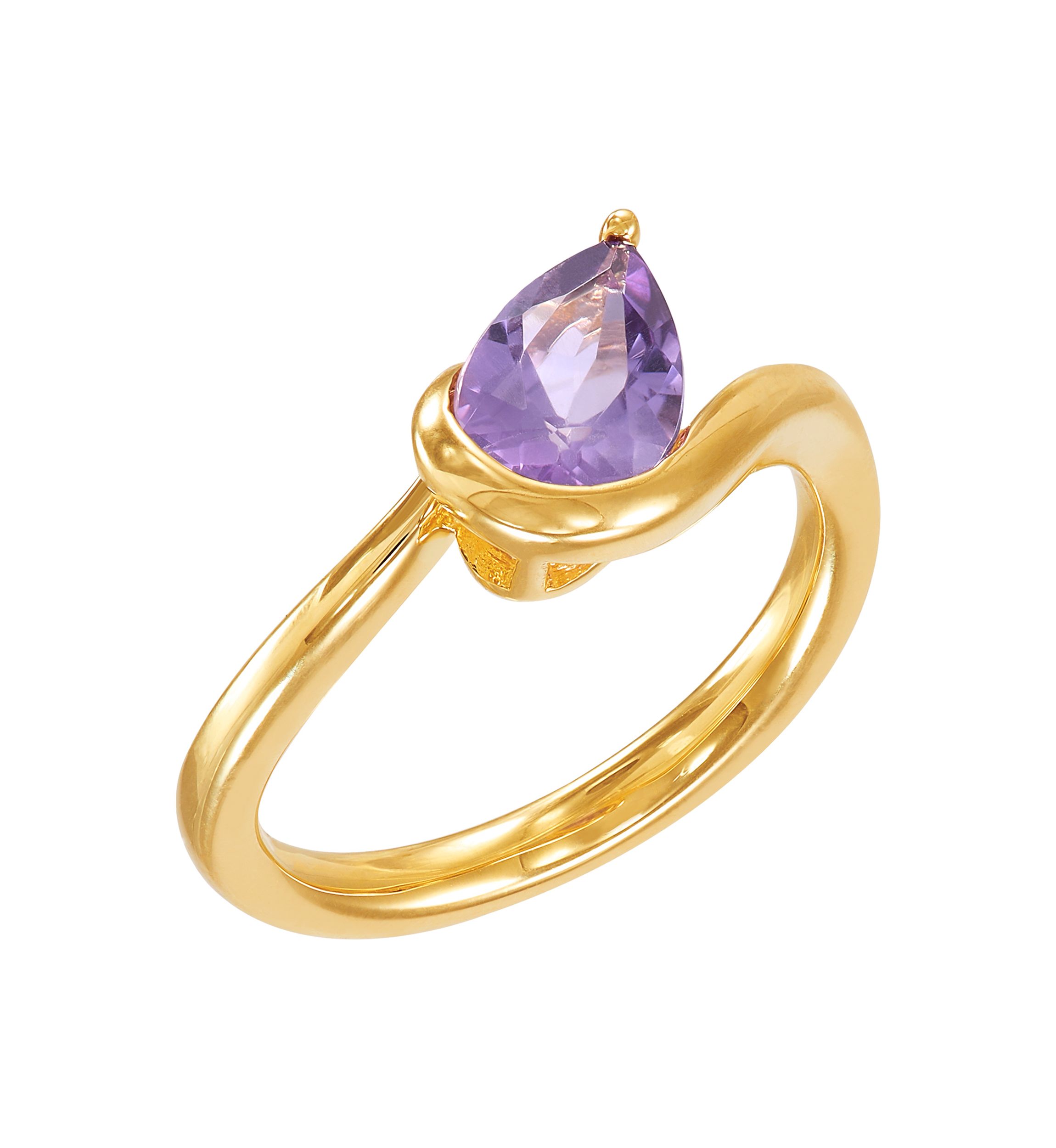 Amethyst Ring in 10K Yellow Gold